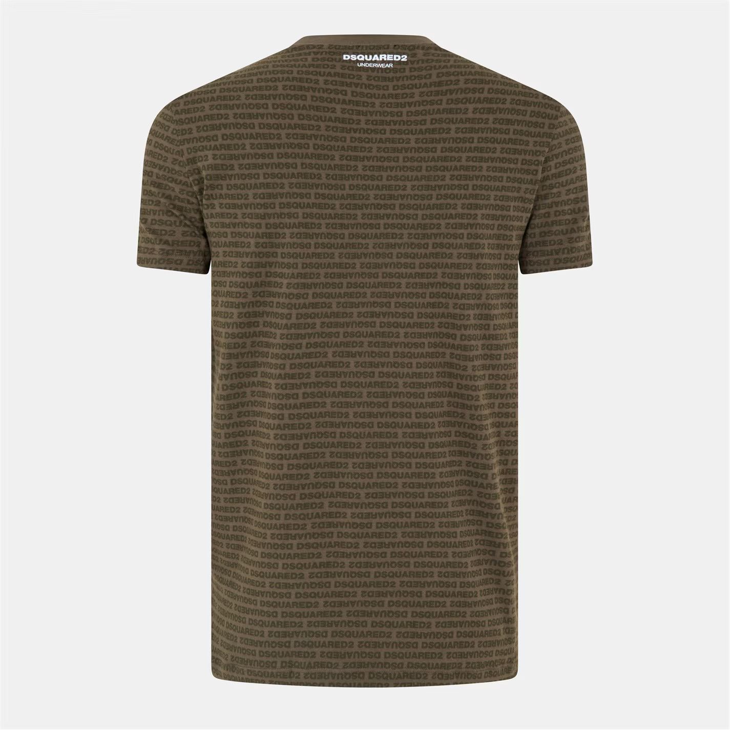 Dsquared2 o1g2r1mq0426 All Over Logo T-Shirt in Miltary Green Size US L / EU 52-54 / 3 - 6 Thumbnail