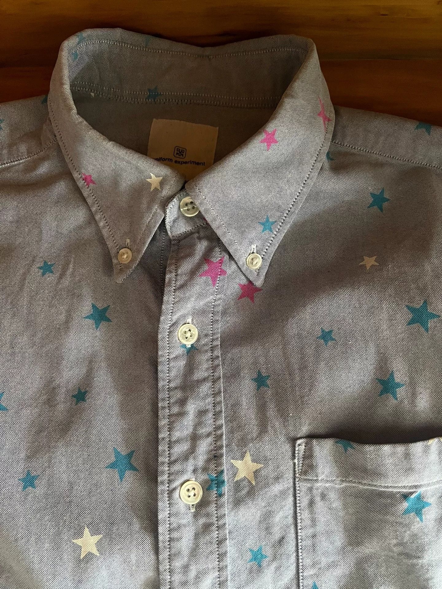 Sophnet. Sophnet Gray Star Cotton Shirt Size US L / EU 52-54 / 3 - 8 Thumbnail