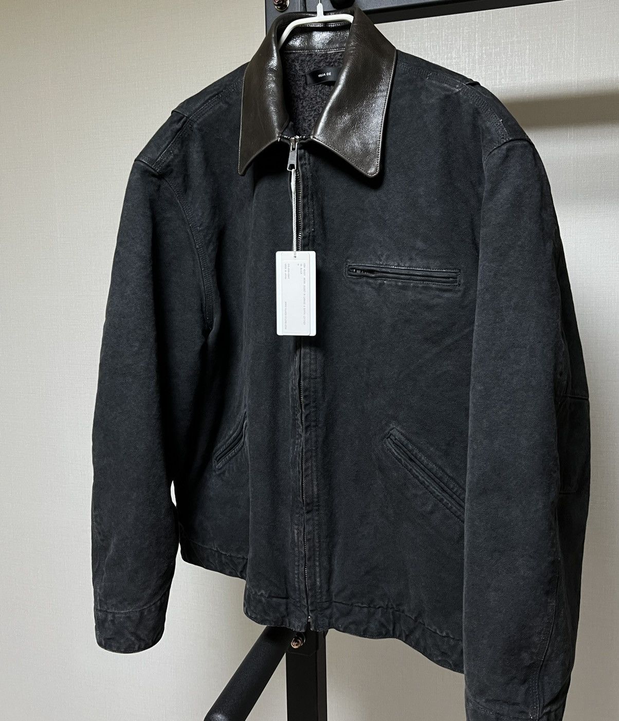 ジャケット・アウター VUJADE KIRK HEAVY WORK JACKET BLACK KOMUNE | Oil Black Kirk Heavy Work Jacket