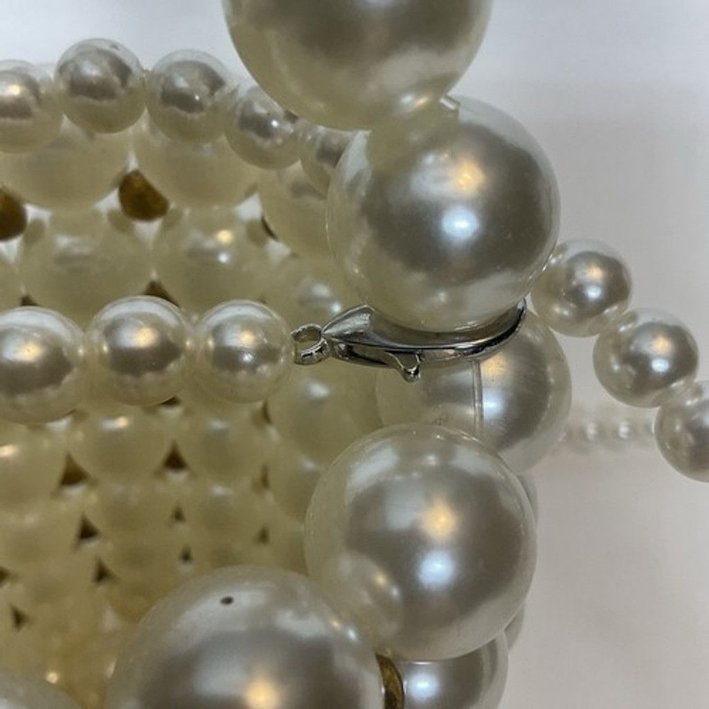 The Unbranded Brand NWOT Faux Pearls Beaded Basket Crossbody Evening Purse Bag Size ONE SIZE - 5 Thumbnail