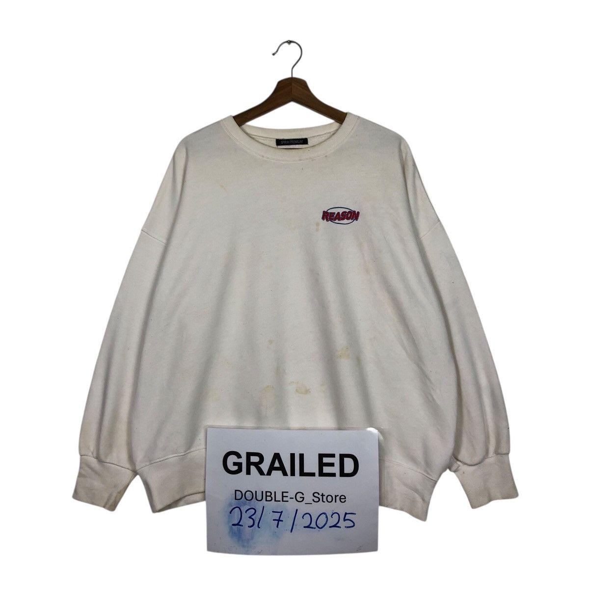 Japanese Brand 📌Vintage Sweatshirt Streetwear Style Reason Spell Out Size US M / EU 48-50 / 2 - 2 Thumbnail