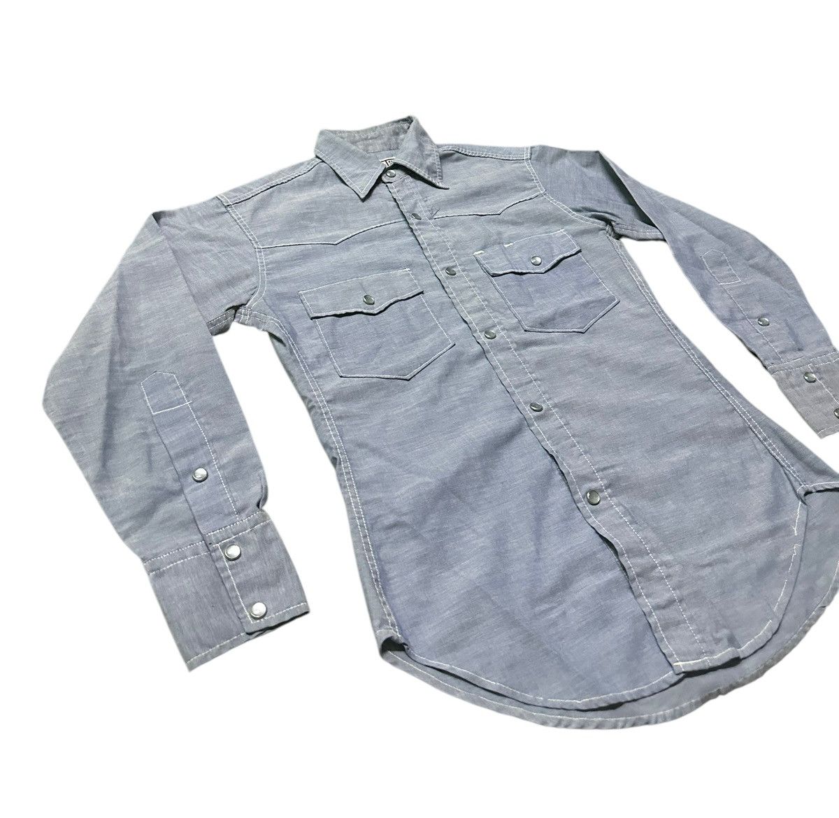 Edwin Vintage 80s Edwin chambray shirt Size US S / EU 44-46 / 1 - 4 Thumbnail