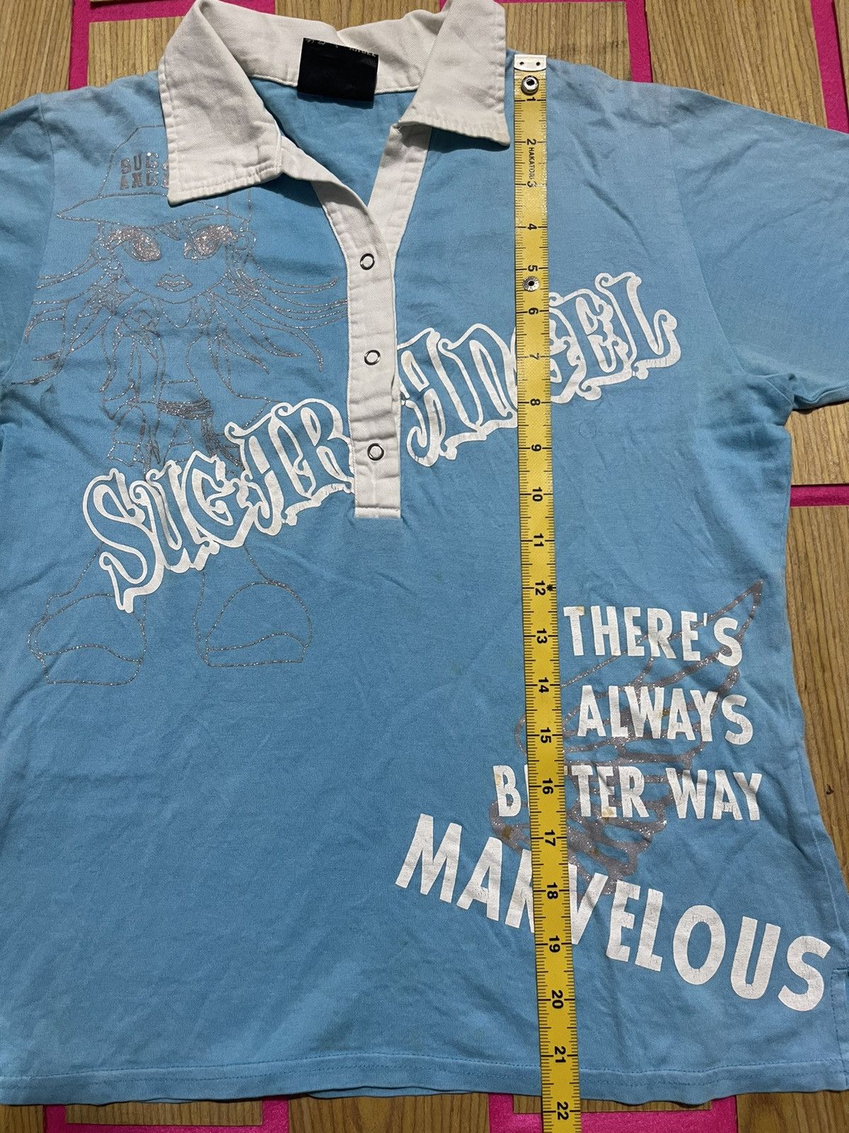 If Six Was Nine Y2K SUGAR ENGEL polo short t-shirt Size M / US 6-8 / IT 42-44 - 11 Thumbnail