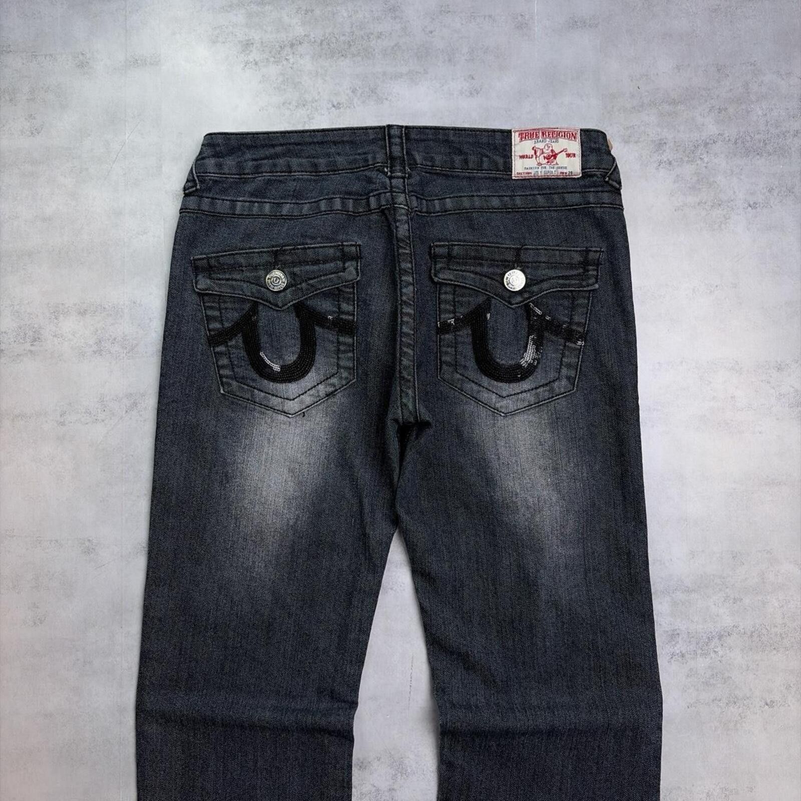 True Religion Y2K True Religion Grunge Joey Super T Straight Denim Jeans Size 30" / US 8 / IT 44 - 2 Thumbnail