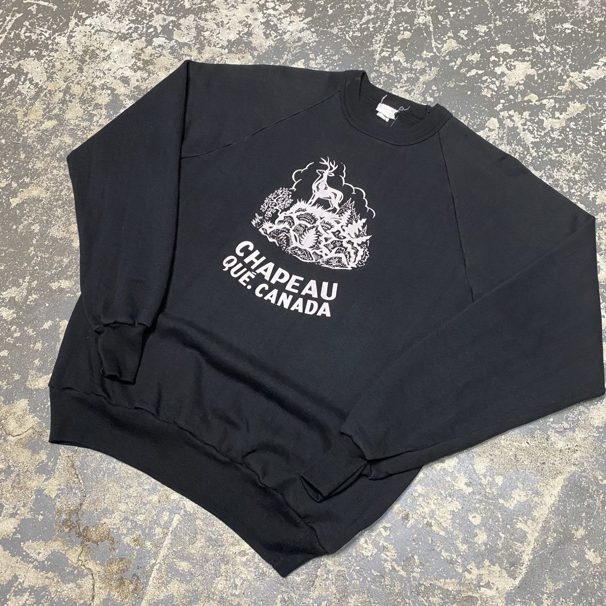 Vintage Vintage Chapeau Canada Black Deer Outdoor Hoodie Sweatshirt Size US M / EU 48-50 / 2 - 9 Thumbnail