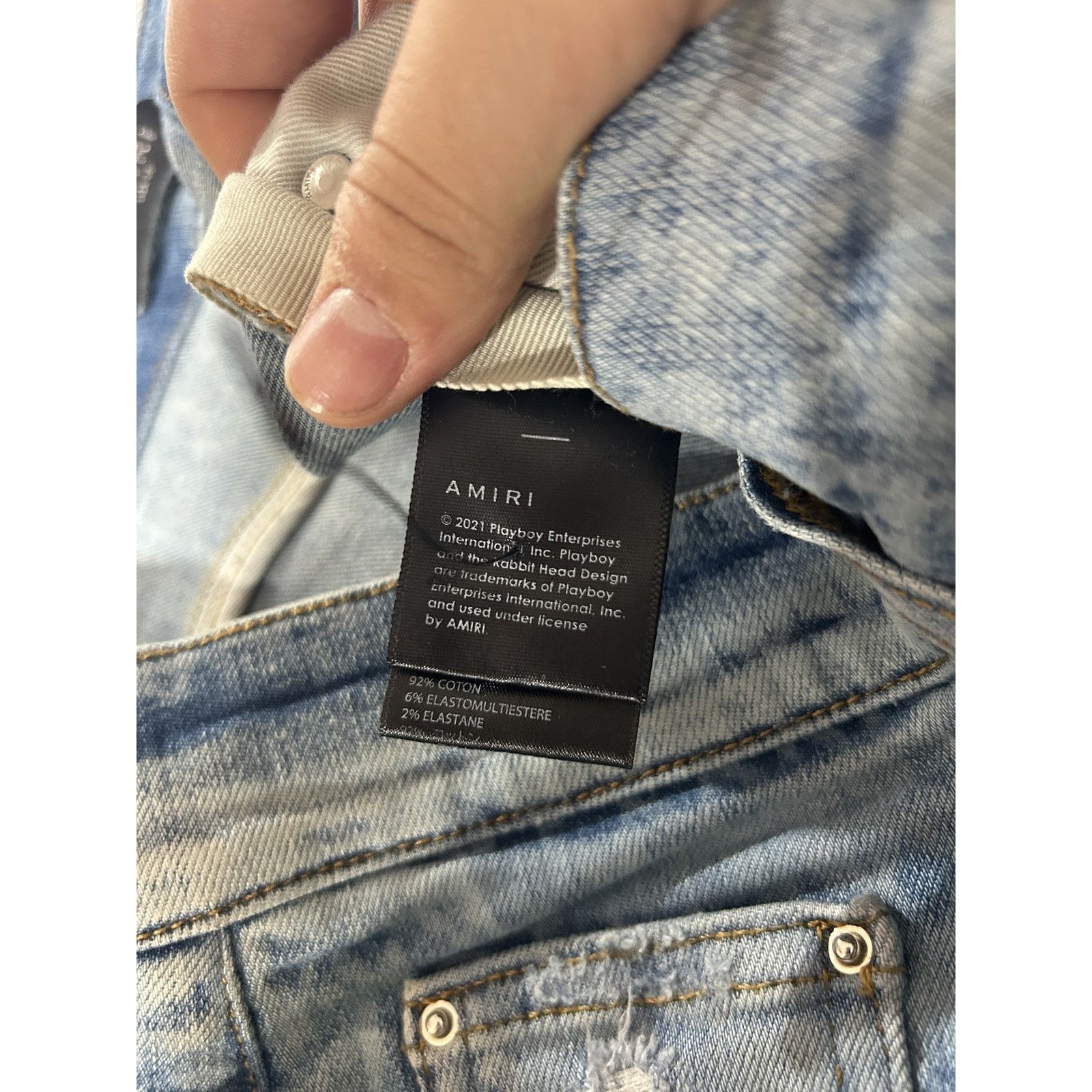 Amiri AMIRI PLAYBOI LASER JEANS SIZE 38 PREOWNED Size US 38 / EU 54 - 7 Thumbnail