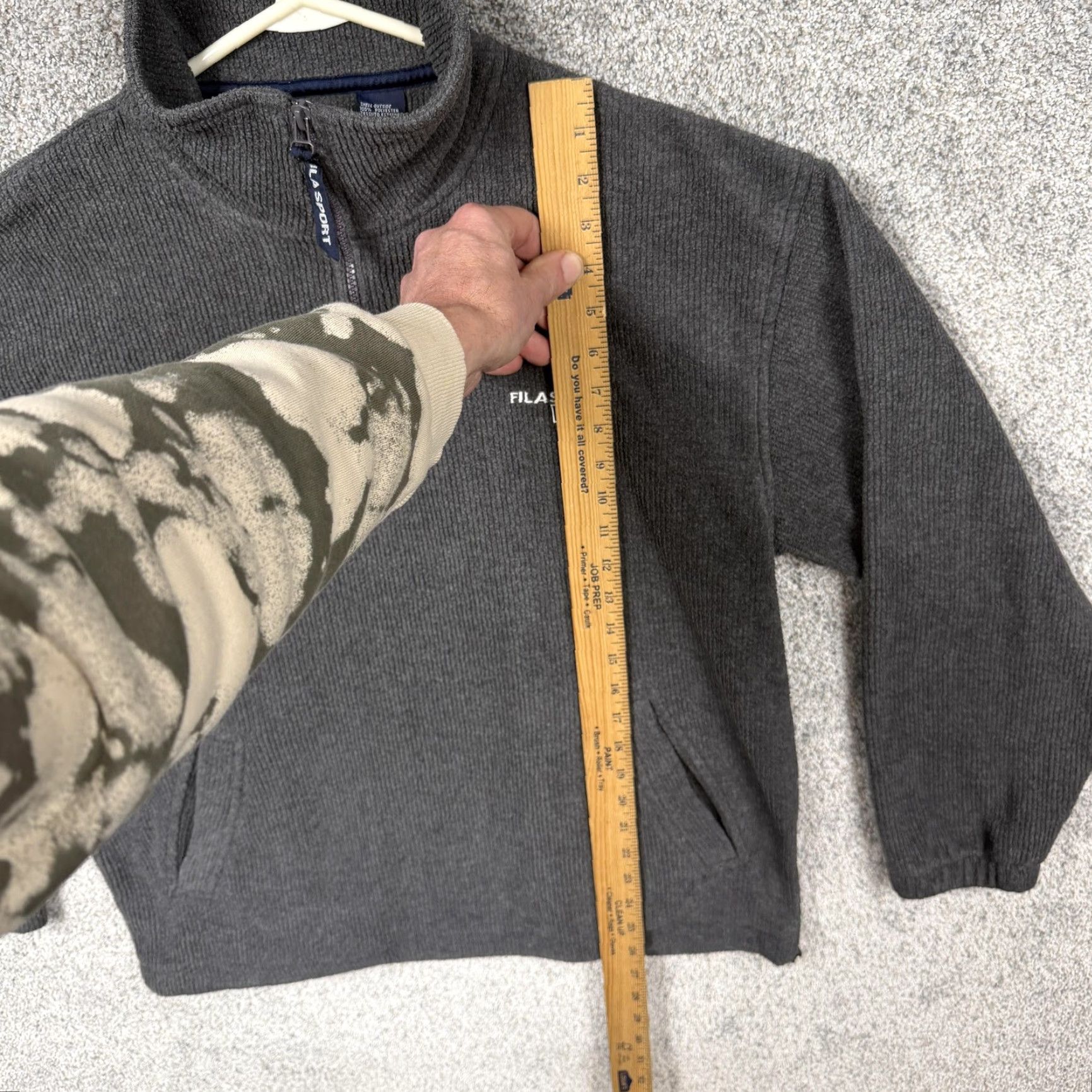 Fila FilaSport The Collection Jacket Mens L Gray 1/4 Zip Fleece Pullover Athletic Outdoor Casual Activewear Winter Size US L / EU 52-54 / 3 - 2 Thumbnail