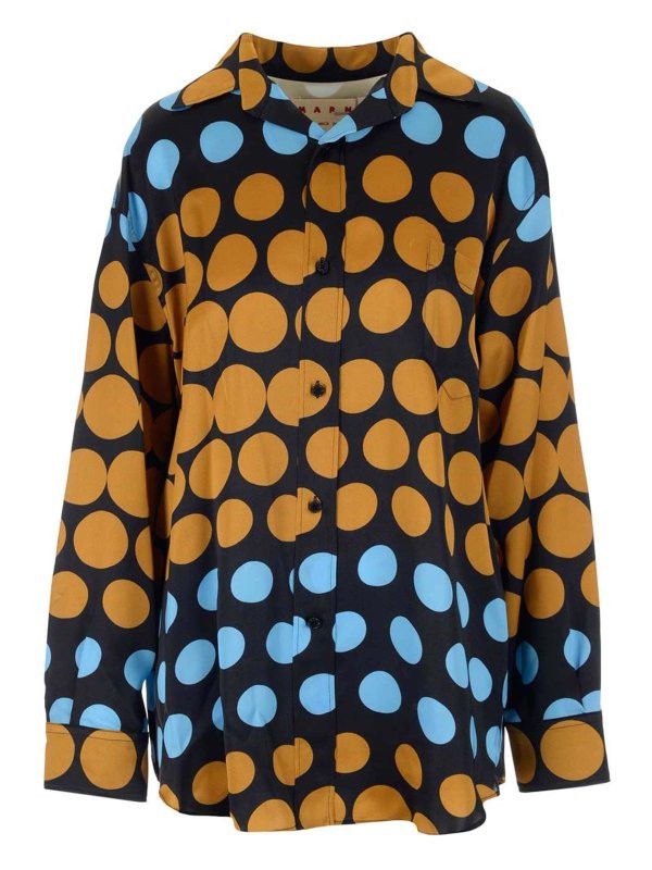 Marni o1y1125 Patterned Shirt in Multicolor Size XS / US 0-2 / IT 36-38 - 1 Thumbnail