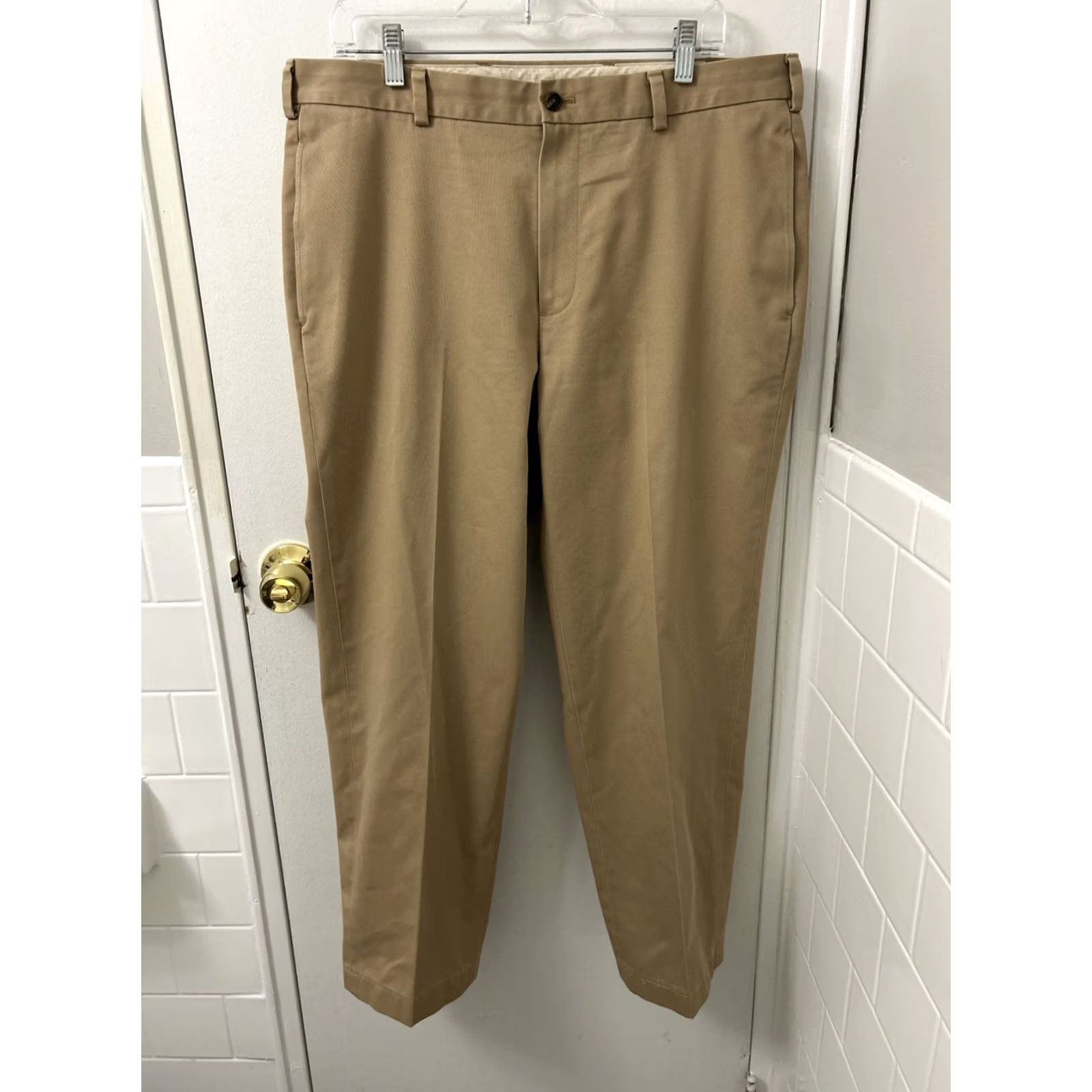 Brooks Brothers Brooks Brothers Pants Mens 36x30 Brown Advantage Chino Clark Trousers Flat Front Straight Leg Button Closure Pockets Regular Fit Size US 36 / EU 52 - 2 Thumbnail