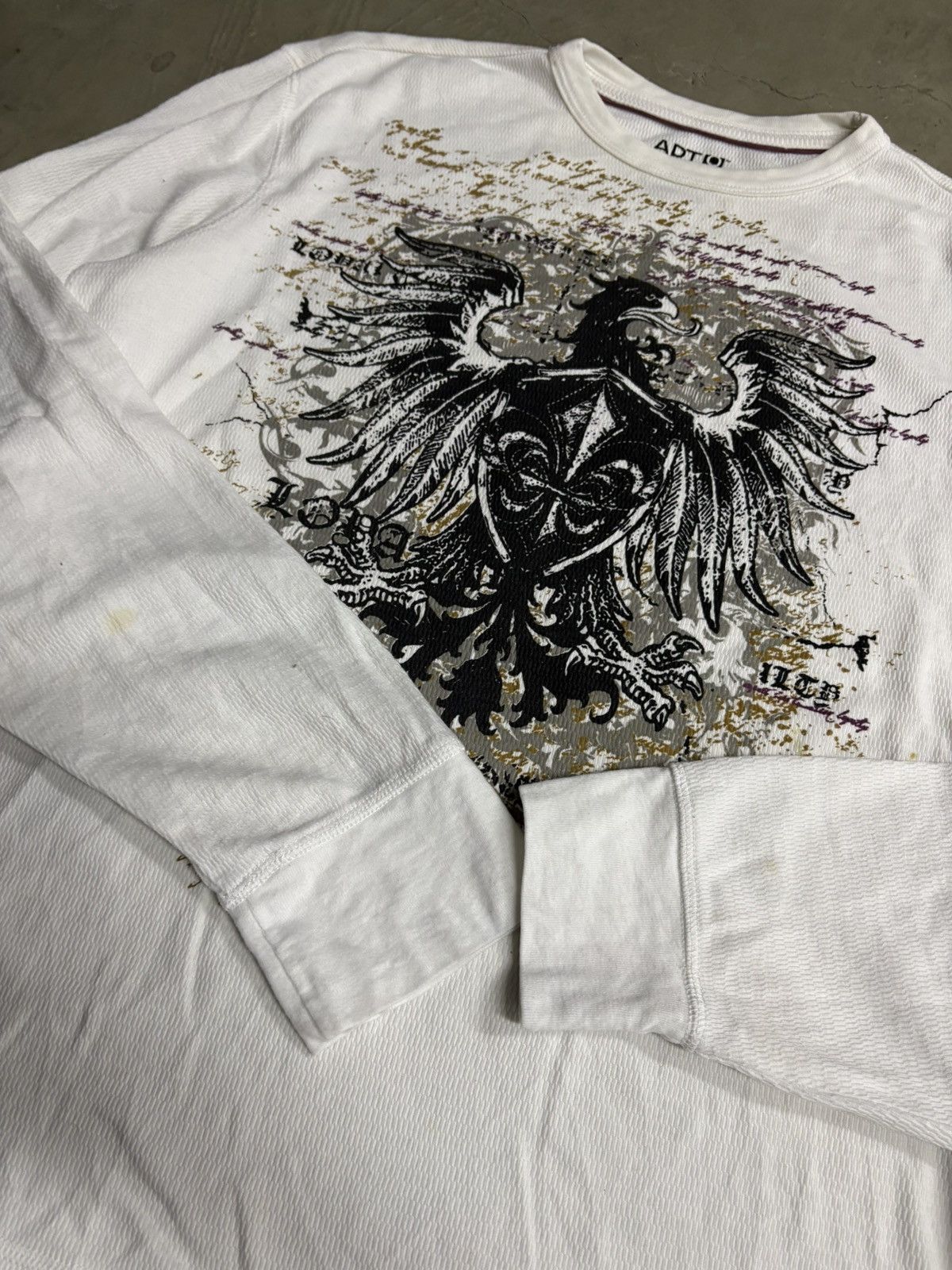 Affliction Vintage Y2K Gothic Thermal Shirt Affliction MMA Punk Goth Te Size US M / EU 48-50 / 2 - 5 Thumbnail