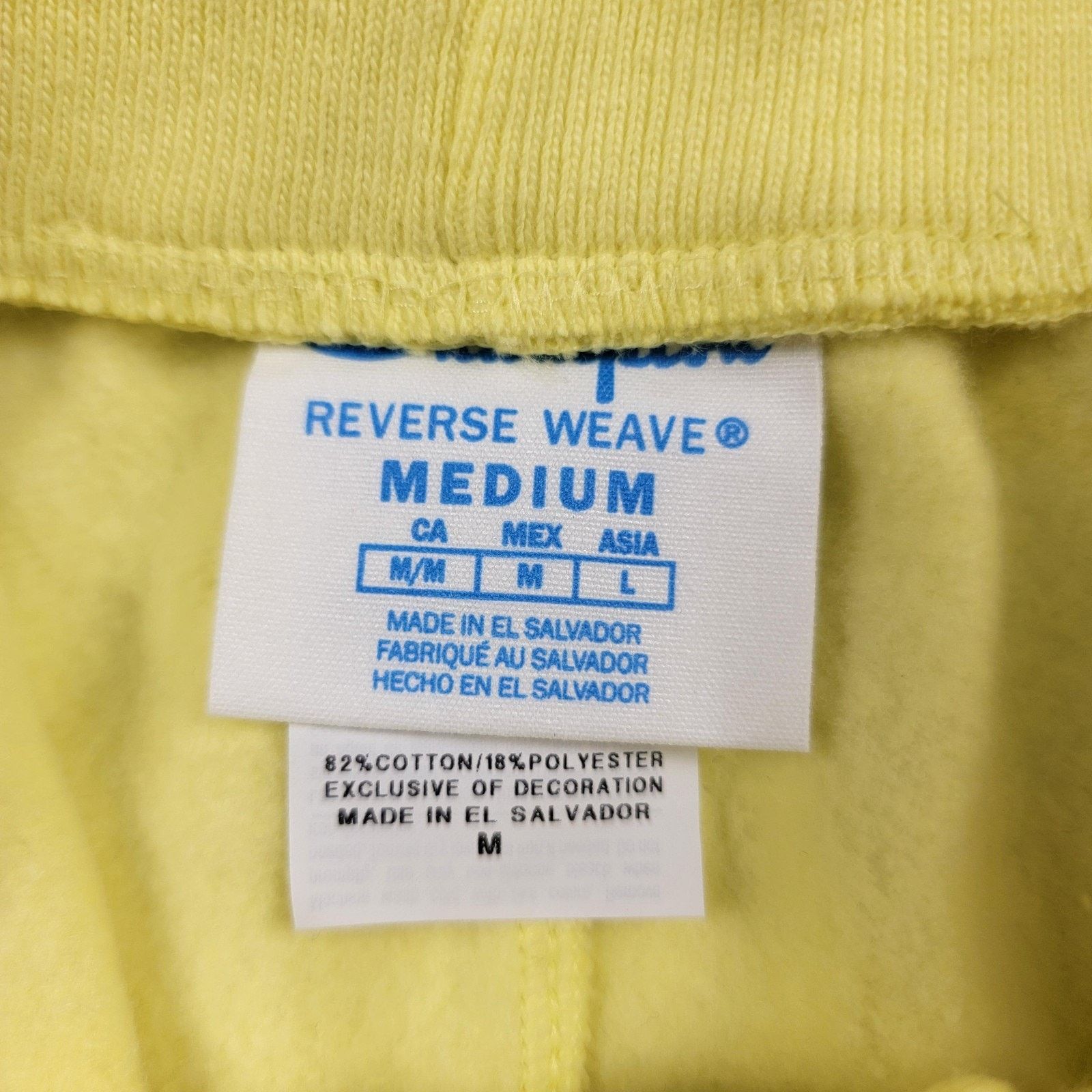 Champion Champion Reverse Weave Shorts Mens M Yellow Cut Off Raw Logo Size US 32 / EU 48 - 2 Thumbnail