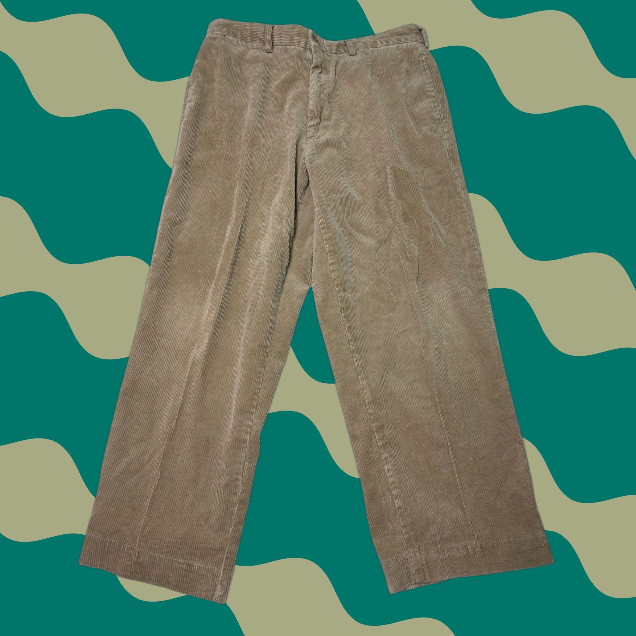 Polo Ralph Lauren VINTAGE Polo Sport Ralph Lauren Corduroy Pants Tan Straight Fit Mens 34x30 Beige Khakis Casual Vintage Mens Pants Size US S / EU 44-46 / 1 - 1 Thumbnail