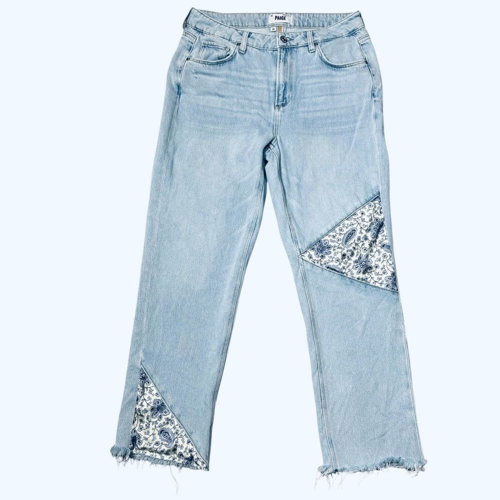 Paige PAIGE Noella Patchwork Crop Jeans Size 30 Size 30" / US 8 / IT 44 - 3 Thumbnail