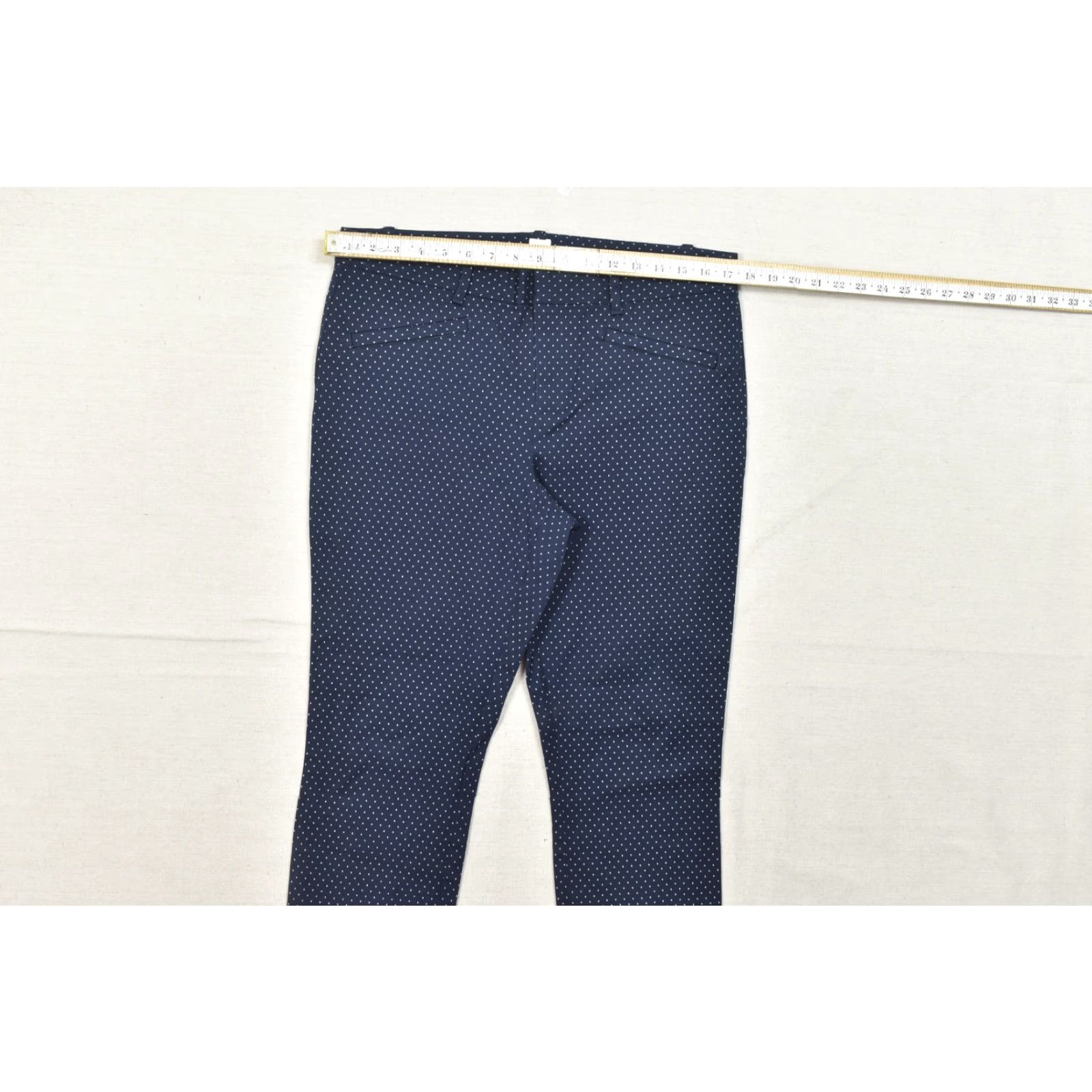 Gap Gap Pants Skinny Ankle Women's 12 Navy Blue Polka Dot Stretch Cotton Shirt? Size 34" / US 12 / IT 48 - 3 Thumbnail