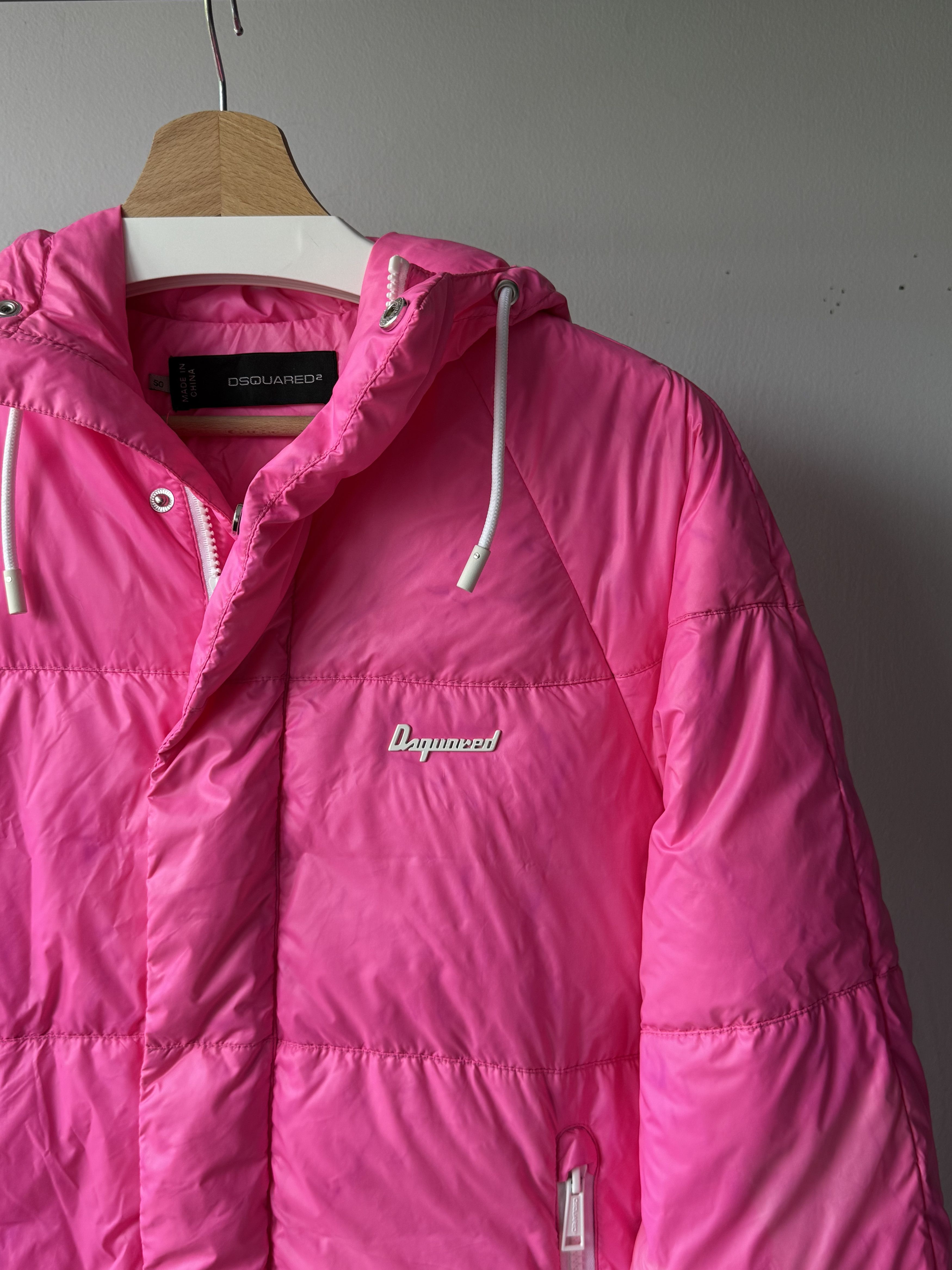 Dsquared2 Dsquared2 Pink Nylon Real Down Feather Puffer Padded Jacket Size US M / EU 48-50 / 2 - 7 Thumbnail