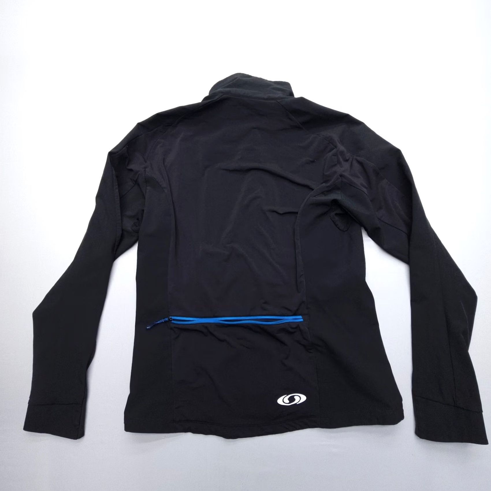 Salomon Salomon Windbreaker Jacket Womens Large Black Softshell Zip Full Zip Outdoor Style Logo Trail Windbreaker Female L Regular Active Size L / US 10 / IT 46 - 2 Thumbnail