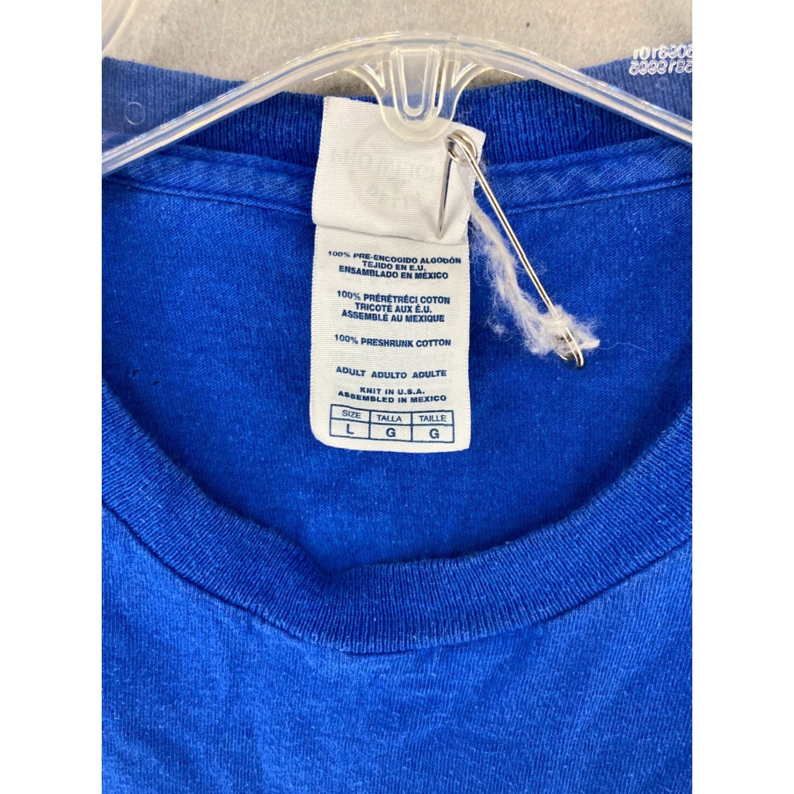 Delta Delta Shell Shirt Mens L Blue Graphic Print Cotton Jersey Crew Neck Short Sleeve Vintage: No Jersey 50/50? Size US L / EU 52-54 / 3 - 6 Thumbnail
