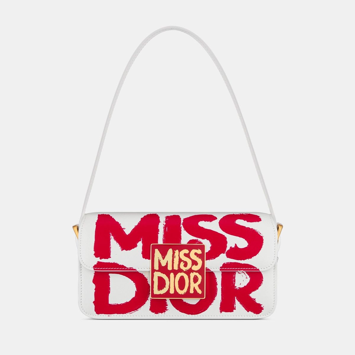 Dior o1bcso1str0226 Size:OS/Miss Dior Flap Bag in White/Red Size ONE SIZE - 2 Thumbnail