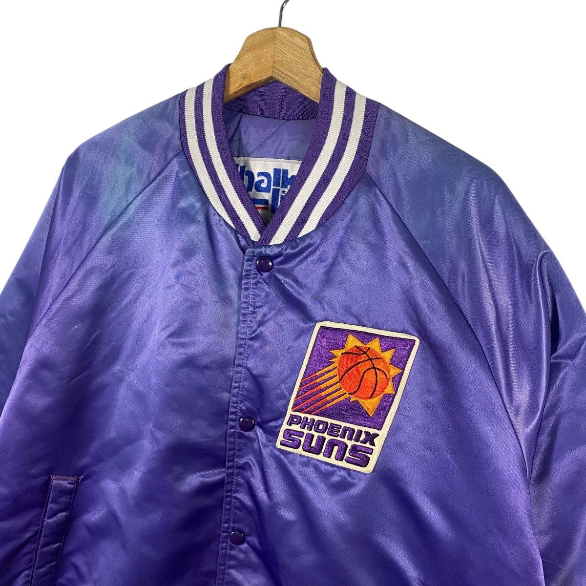 NBA Vintage 90s Phoenix Suns Satin Bomber Jacket L Size Purple Size US L / EU 52-54 / 3 - 5 Thumbnail