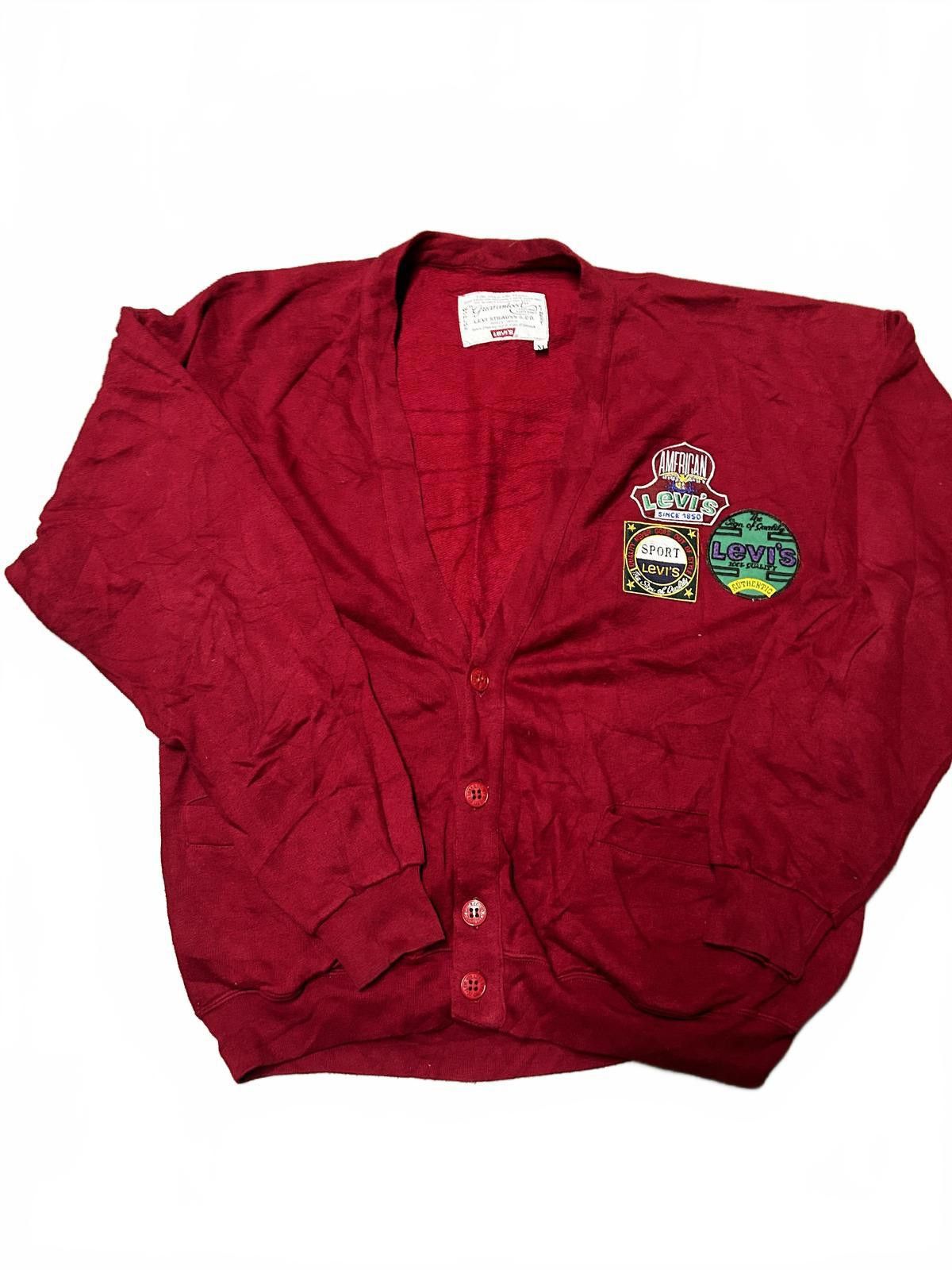 Levi's Vintage Levi's Red Cardigan with Embroidered Patches Size US M / EU 48-50 / 2 - 2 Thumbnail
