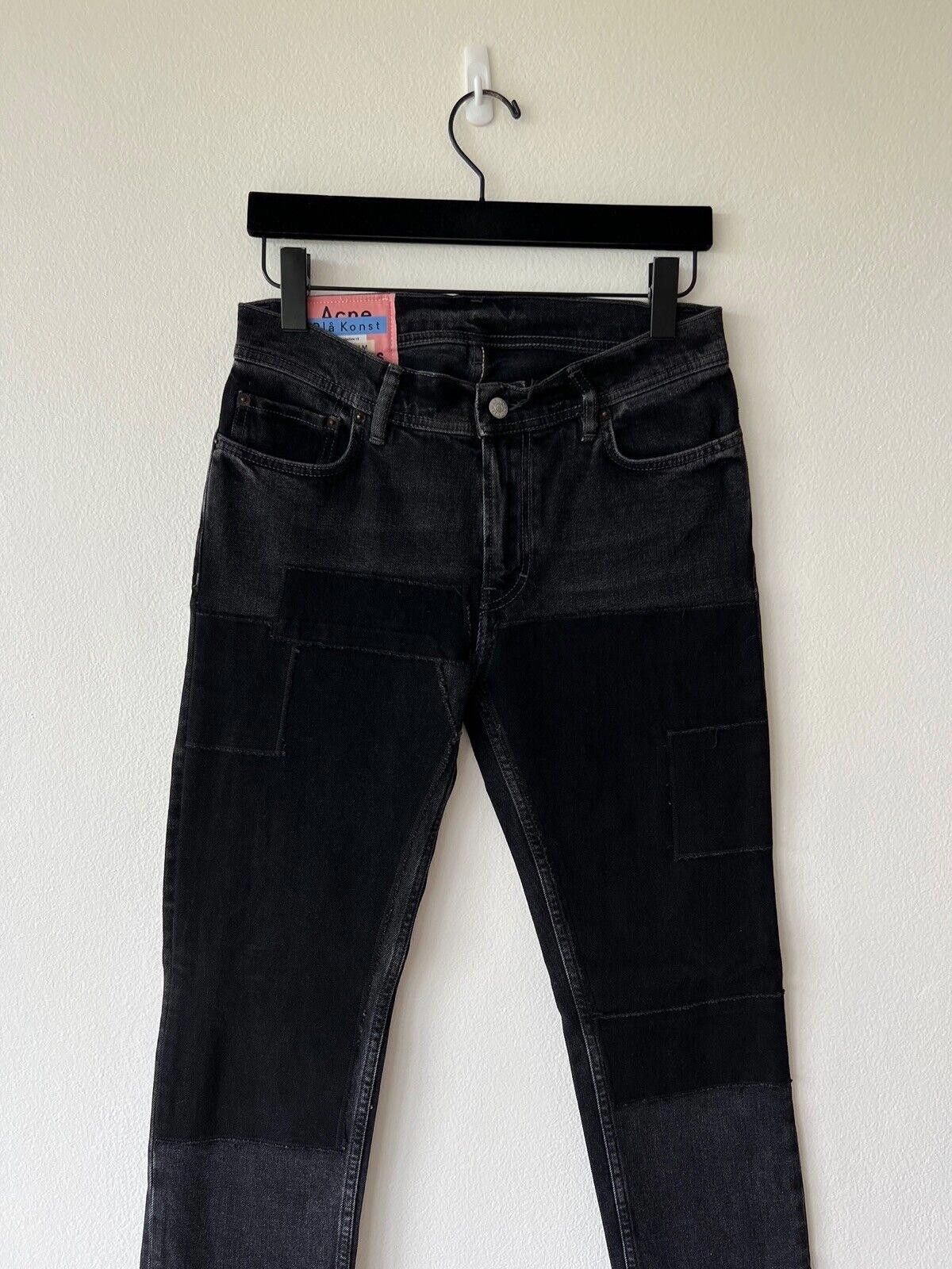 Acne Studios new Acne Studios bla konst jeans north black patch 31 x 30 Size US 31 - 2 Thumbnail