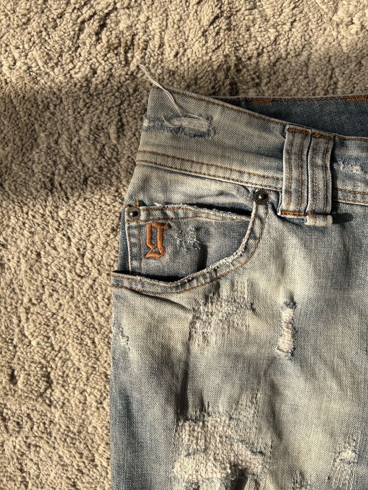 John Galliano John Galliano Distressed Denim Size US 33 - 3 Thumbnail