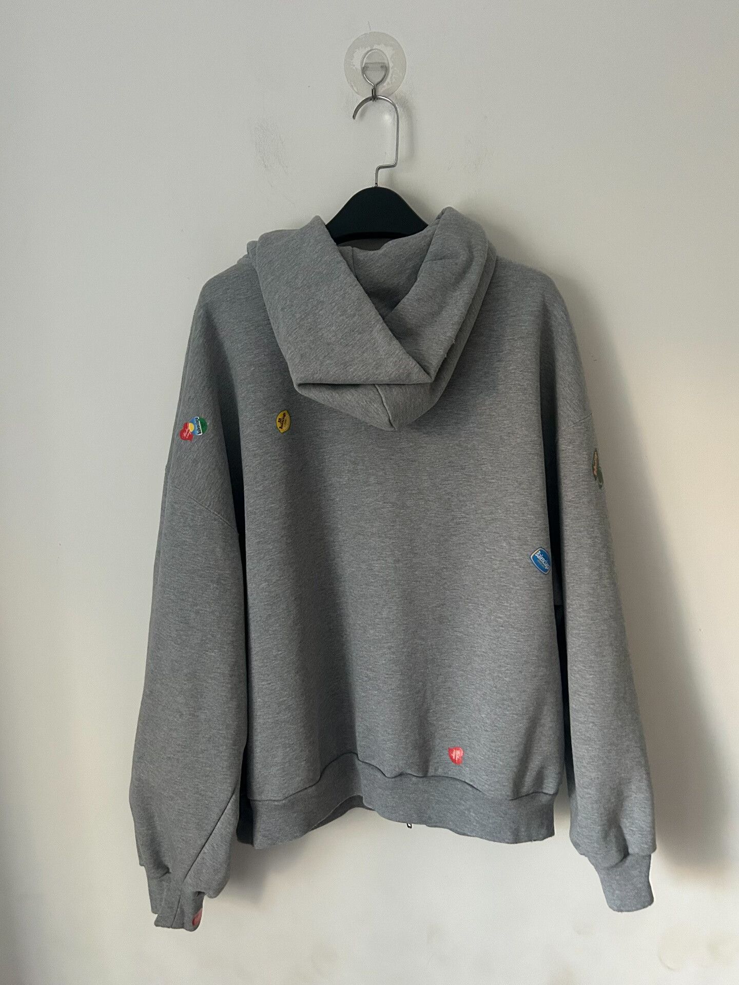 Balenciaga gray printed hooded sweatshirt with zipper Size US L / EU 52-54 / 3 - 2 Thumbnail