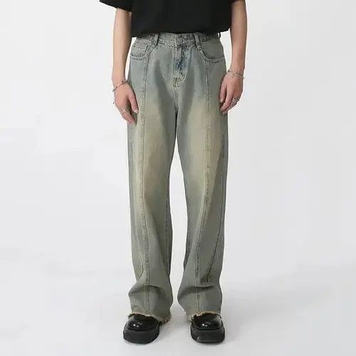 Designer × Japanese Brand × Vintage Vintage Straight Wide Leg Blue Jeans Size US 31 - 1 Thumbnail