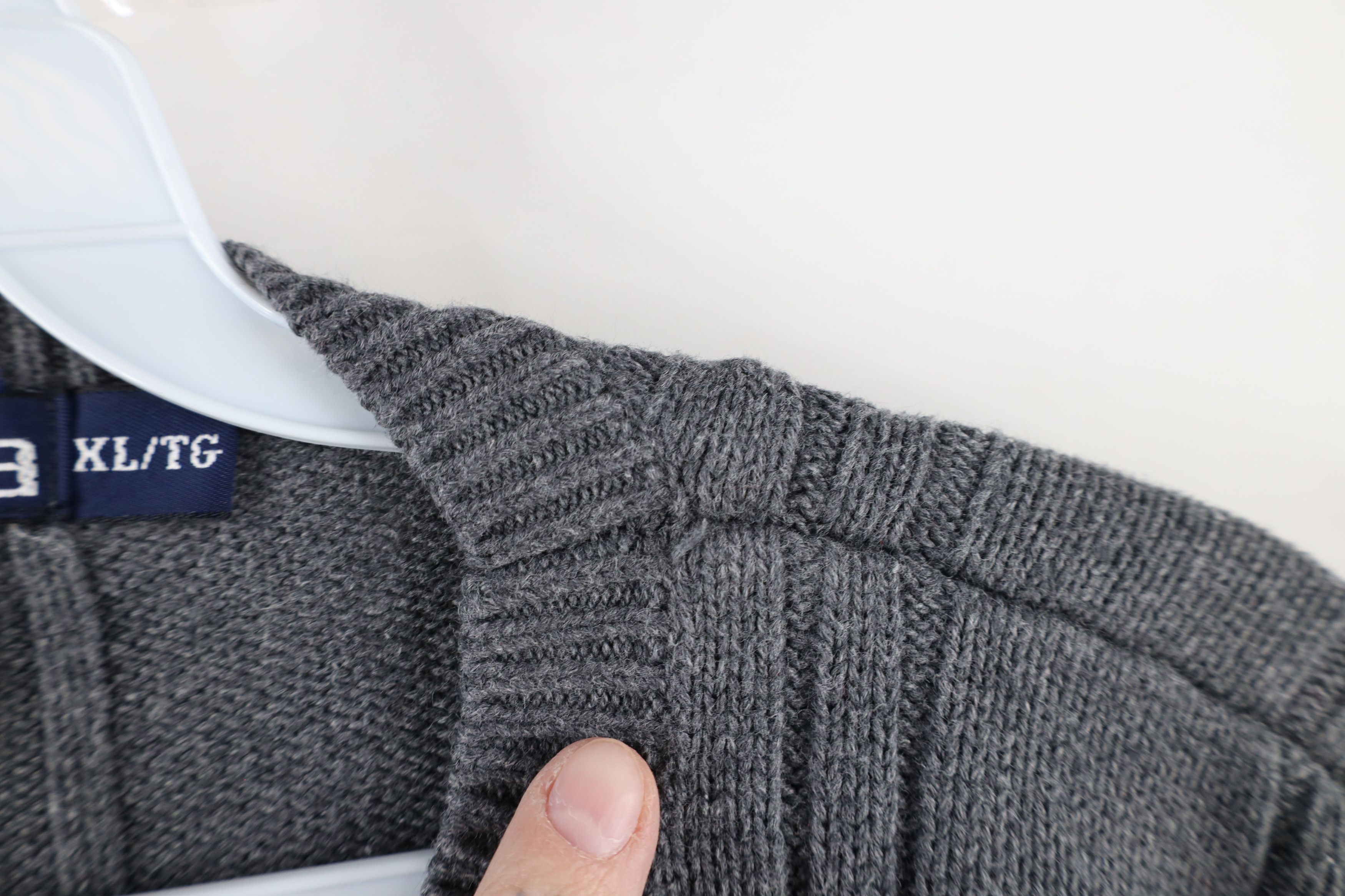 Nautica × Vintage Vintage 90s Nautica Chunky Cable Knit Crewneck Sweater Gray Size US XL / EU 56 / 4 - 5 Thumbnail