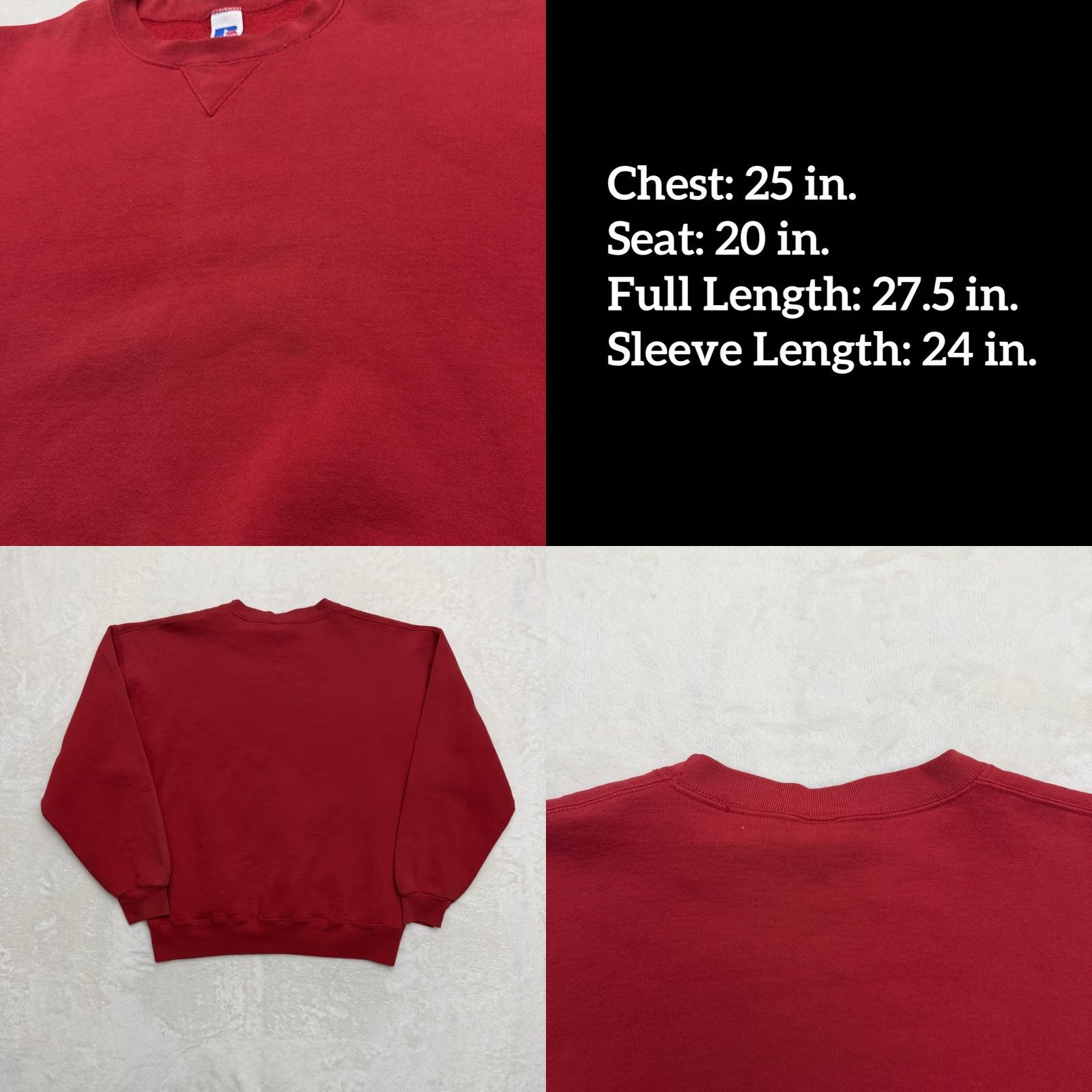 Russell Athletic Russell Athletic Sweatshirt Mens XL Red Fleece Pullover Solid Logo Size US XL / EU 56 / 4 - 8 Thumbnail