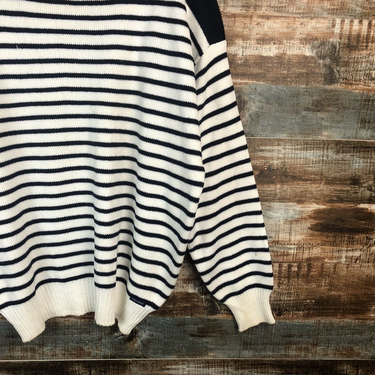 OVER THE STRiPES × Saint James Saint James Stripe White Knitwear #A1867 Size L / US 10 / IT 46 - 8 Thumbnail