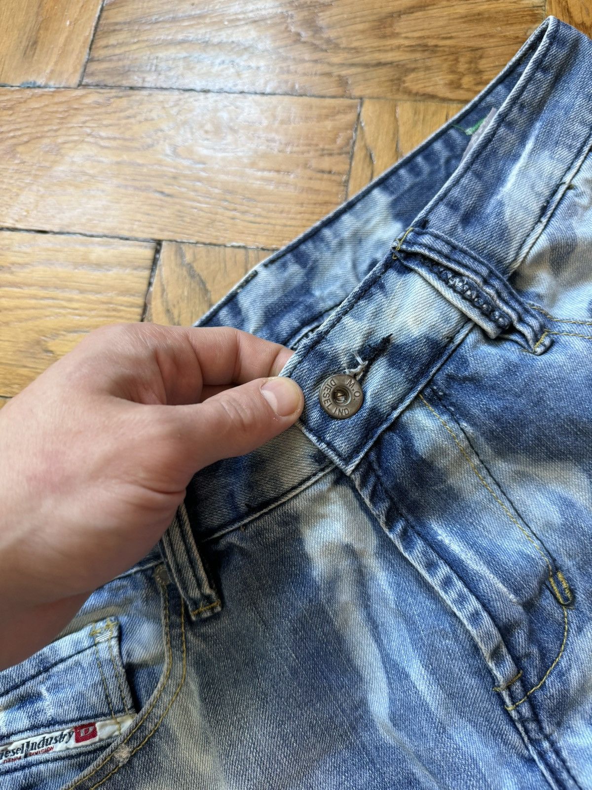 Diesel Diesel Adidas Japanese Vintage Denim Custom IF6WAS9 Jeans Size US 32 / EU 48 - 10 Thumbnail