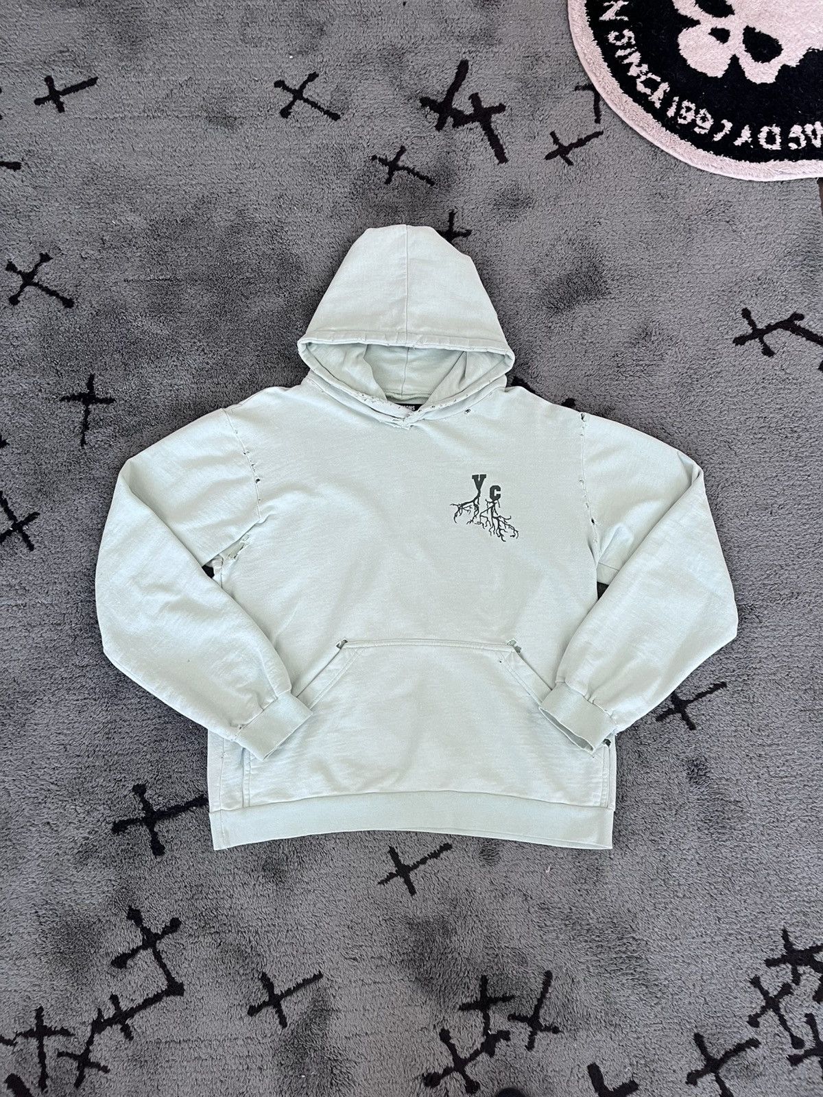 RAF SIMONS KOLLAPS フーディ サイズ2 SS02 Raf Simons 'Terror' Kollaps Graphic Oversized Hoodie