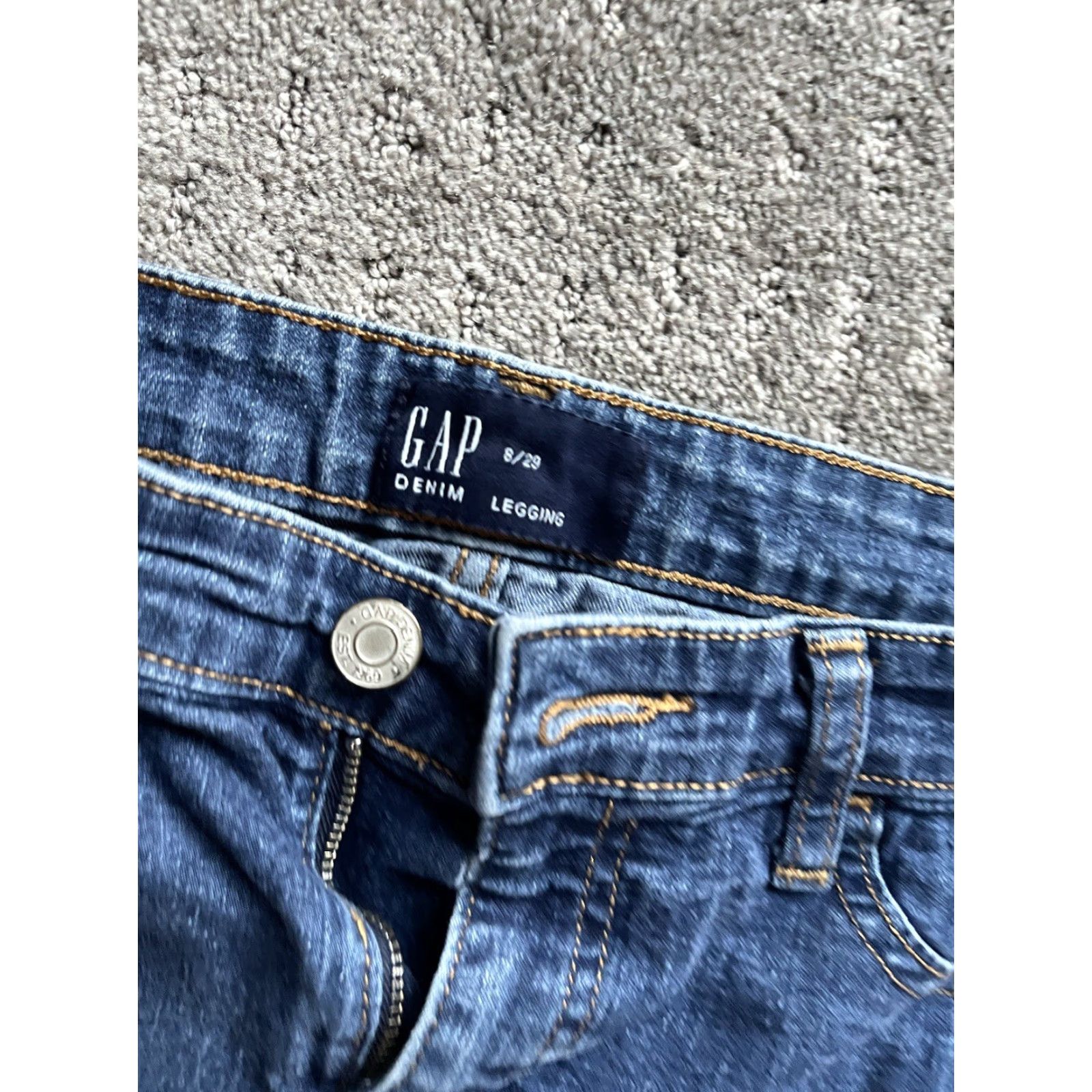 Gap Gap Jeans Blue Denim Solid Pattern 8/29 Womens Skinny Pants Regular Size 8 Size 30" / US 8 / IT 44 - 5 Thumbnail
