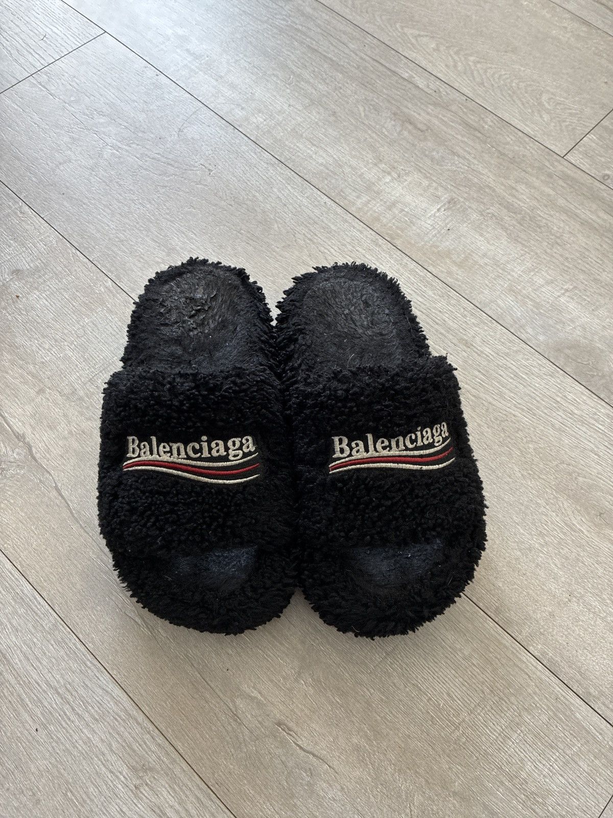 Balenciaga Balenciaga furry platform slide Size US 5 / IT 35 - 2 Thumbnail