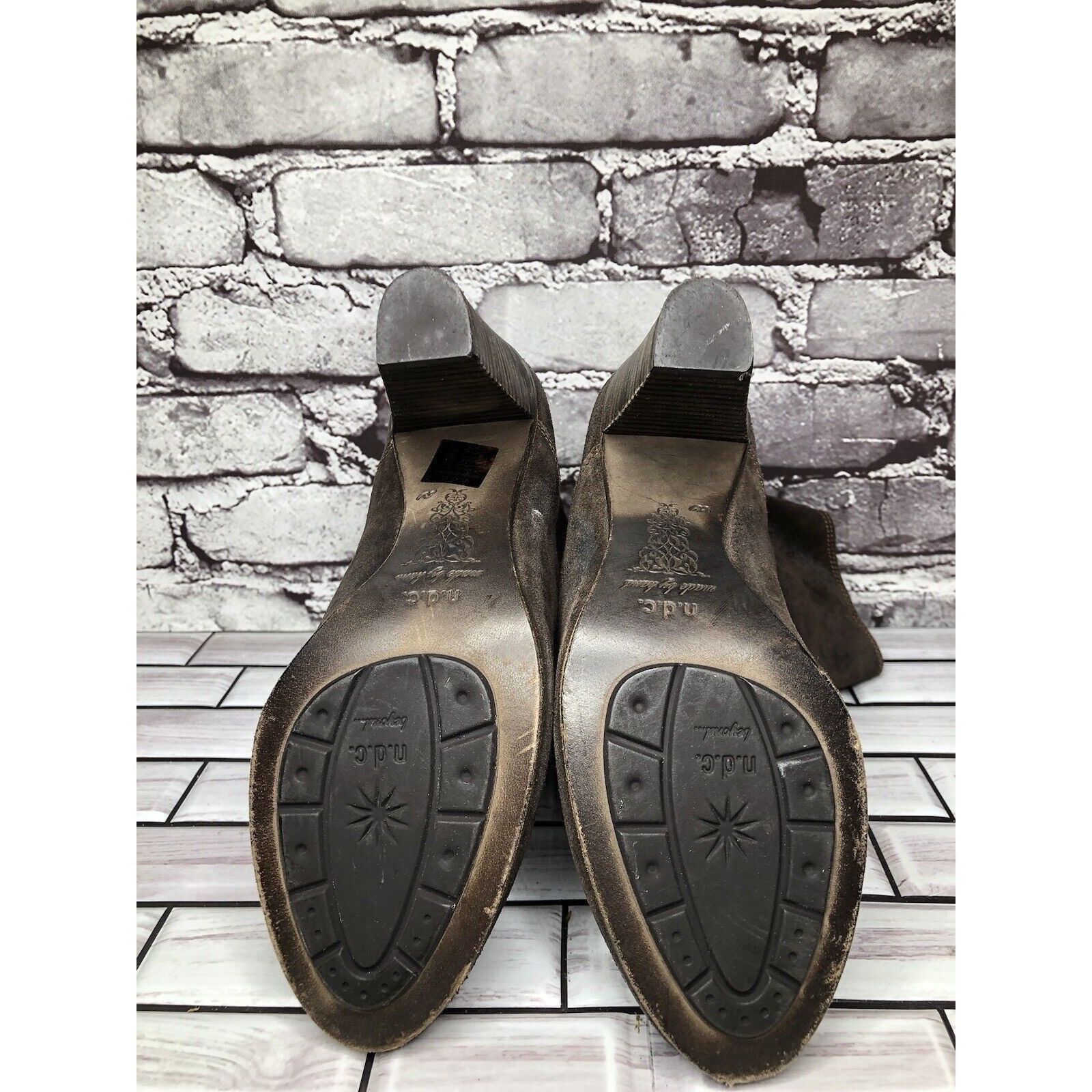 n.d.c. made by hand N.D.C. Made by Hand Brown Suede Leather Calf Heel Boots Shoe Size US 8.5 / IT 38.5 - 7 Thumbnail