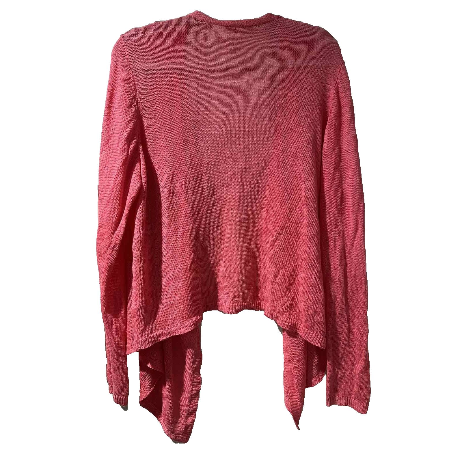 Eileen Fisher Eileen Fisher Organic Linen Cardigan Coral Size M A001378 Size M / US 6-8 / IT 42-44 - 5 Thumbnail