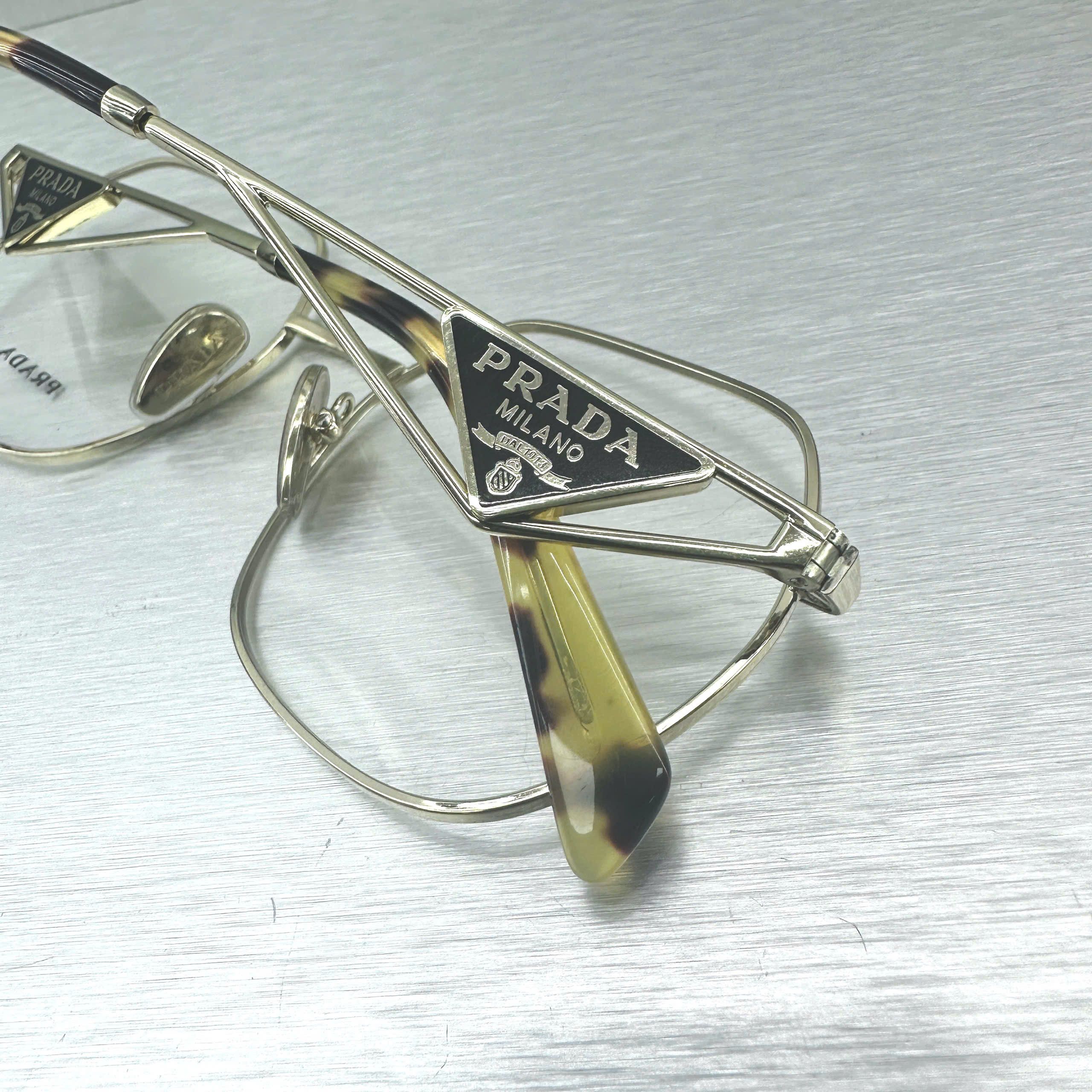 Prada PRADA 59ZV_ZVN1O1 Glasses PALE GOLD Size ONE SIZE - 4 Thumbnail