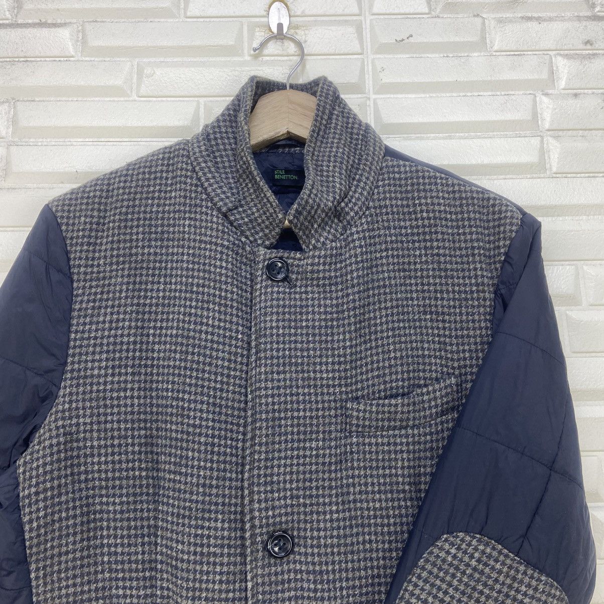 Benetton Benetton Patchwork Stylish Two-tone Coat Jacket Size US XS / EU 42 / 0 - 6 Thumbnail