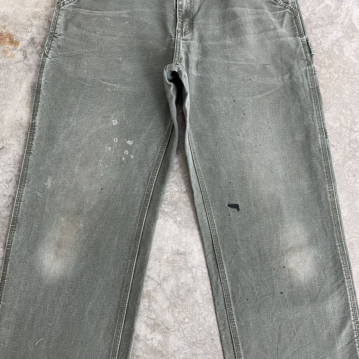 Carhartt Vintage Carhartt Faded Moss Green Carpenter Work Pants Size US 34 / EU 50 - 6 Thumbnail