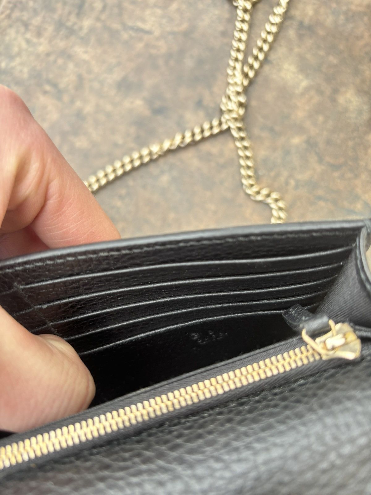 Gucci RARE! Gucci Chain Gg Mini with Detachable Strap Leather Bag Size ONE SIZE - 6 Thumbnail