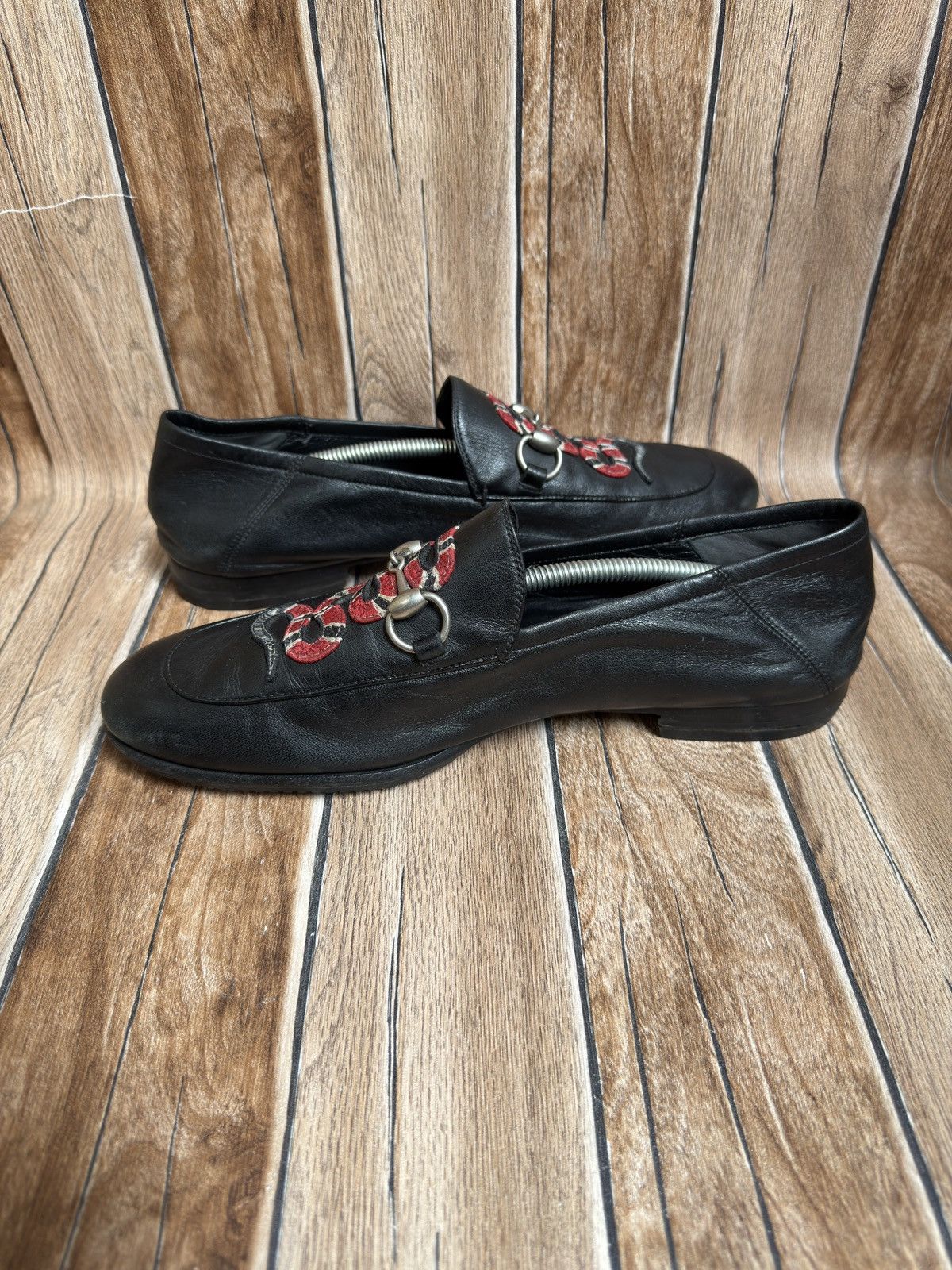 Gucci Brixton snake loafers Size US 9 / EU 42 - 8 Thumbnail