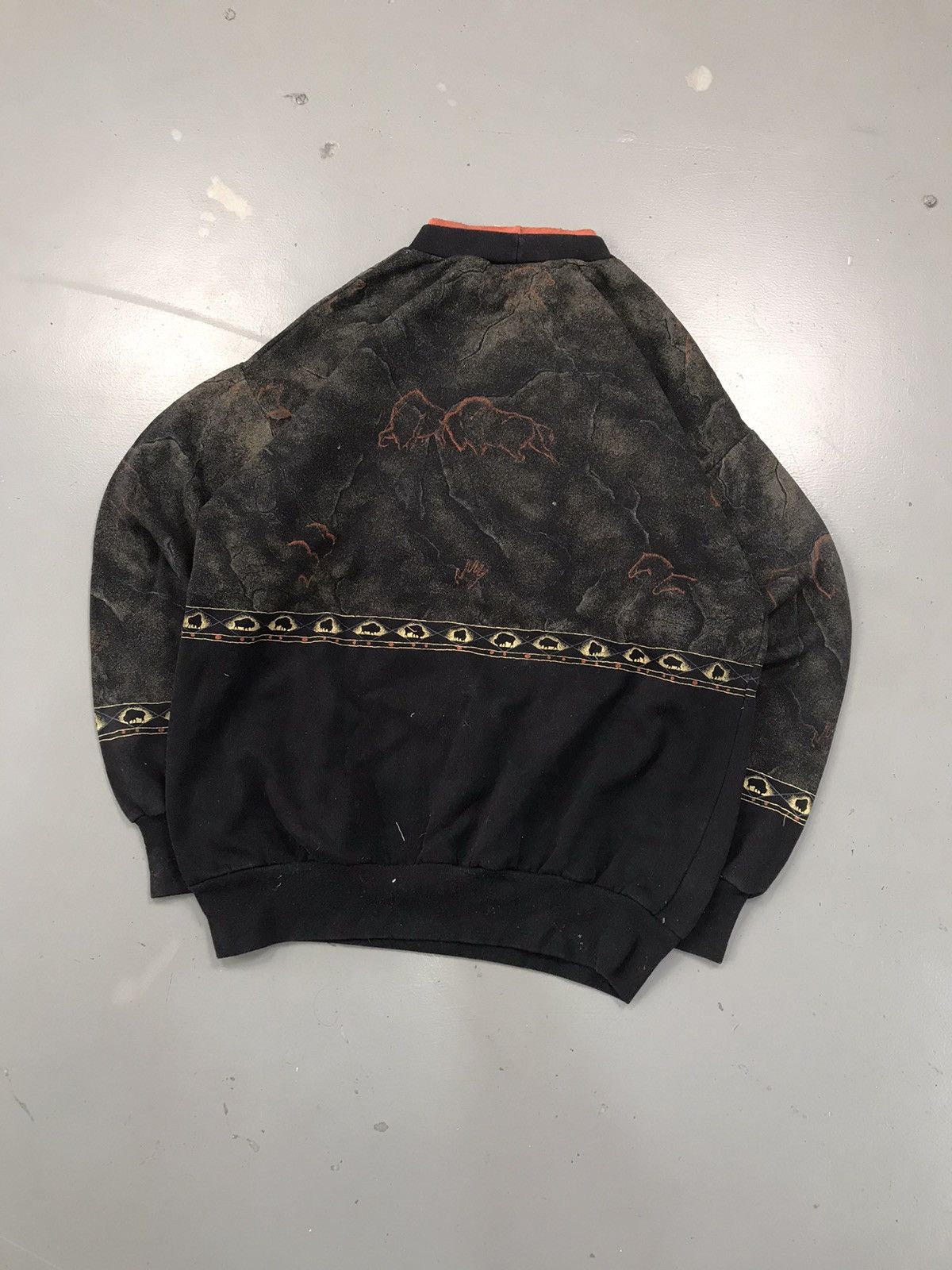 Designer × Vintage Vintage Auisans AOP ox print sweater shirt Size US M / EU 48-50 / 2 - 8 Thumbnail