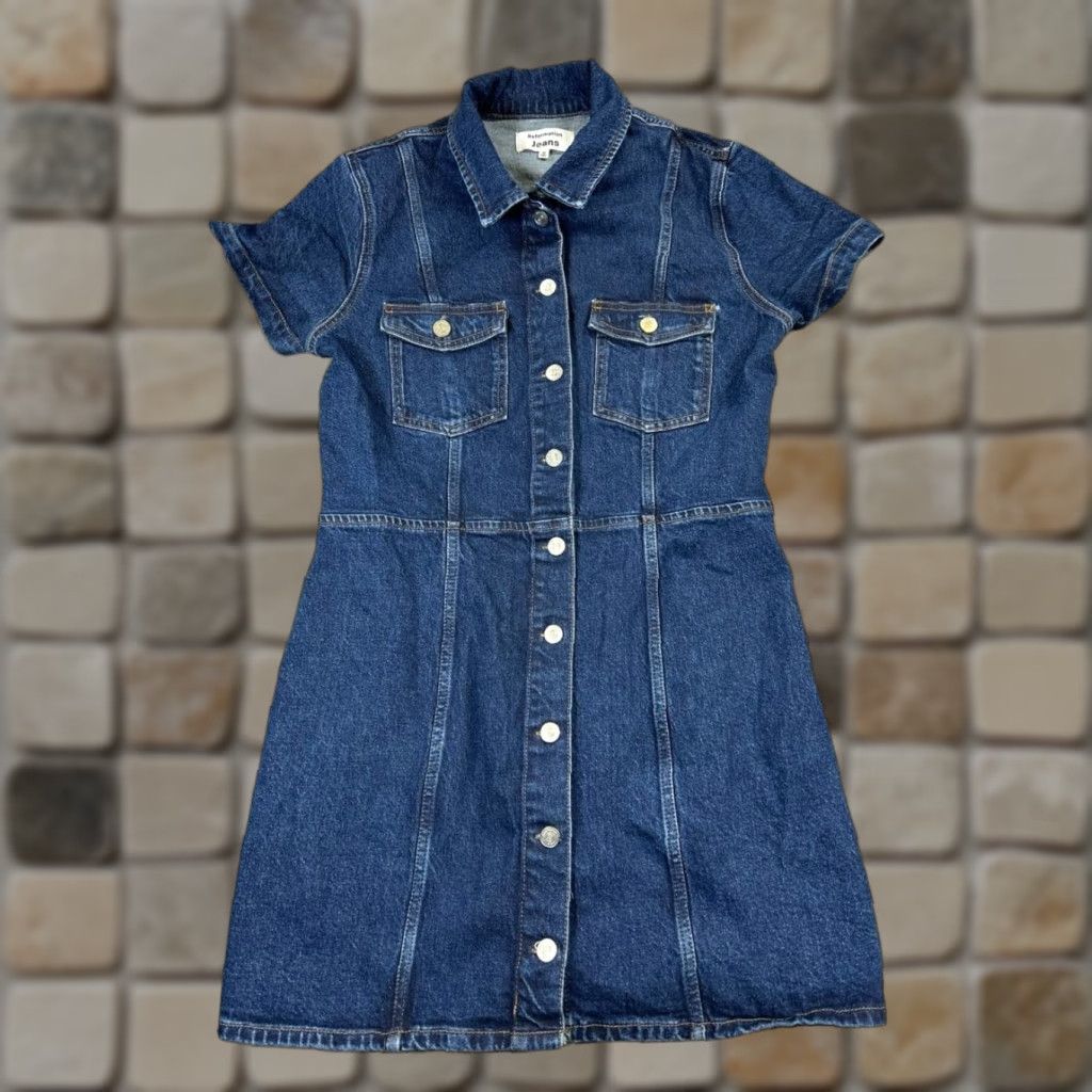 Reformation VINTAGE Reformation Blue Denim Dress Women's Size 10 Casual A-Line Blouson Size L / US 10 / IT 46 - 1 Thumbnail