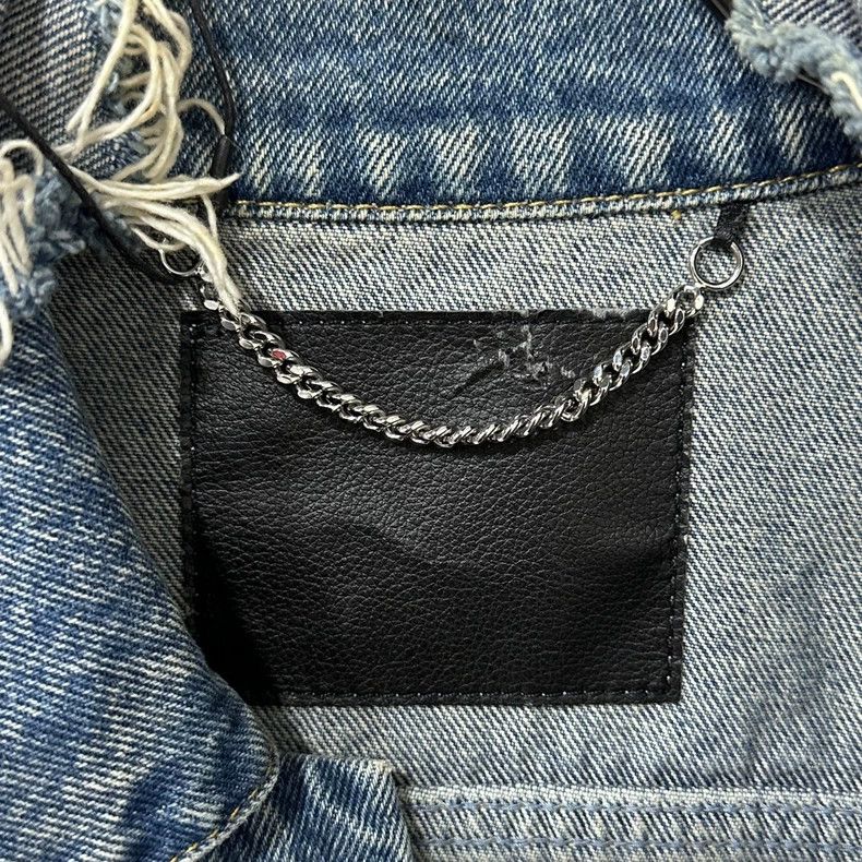 Balenciaga Balenciaga size 46 Embroidered Coke Fringe Denim Jacket Size US S / EU 44-46 / 1 - 7 Thumbnail
