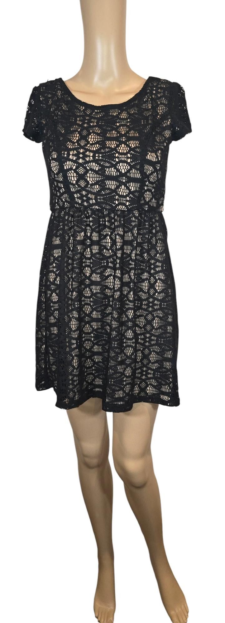 Designer Speckless Black Lace Dress - Size 3 Size XS / US 0-2 / IT 36-38 - 1 Thumbnail