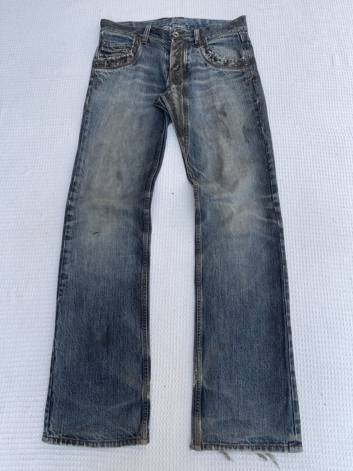 Nicole Club Last Drop🔥Rare🔥Nicole Club For Men Bootcut Distressed Jeans Size US 32 / EU 48 - 1 Thumbnail