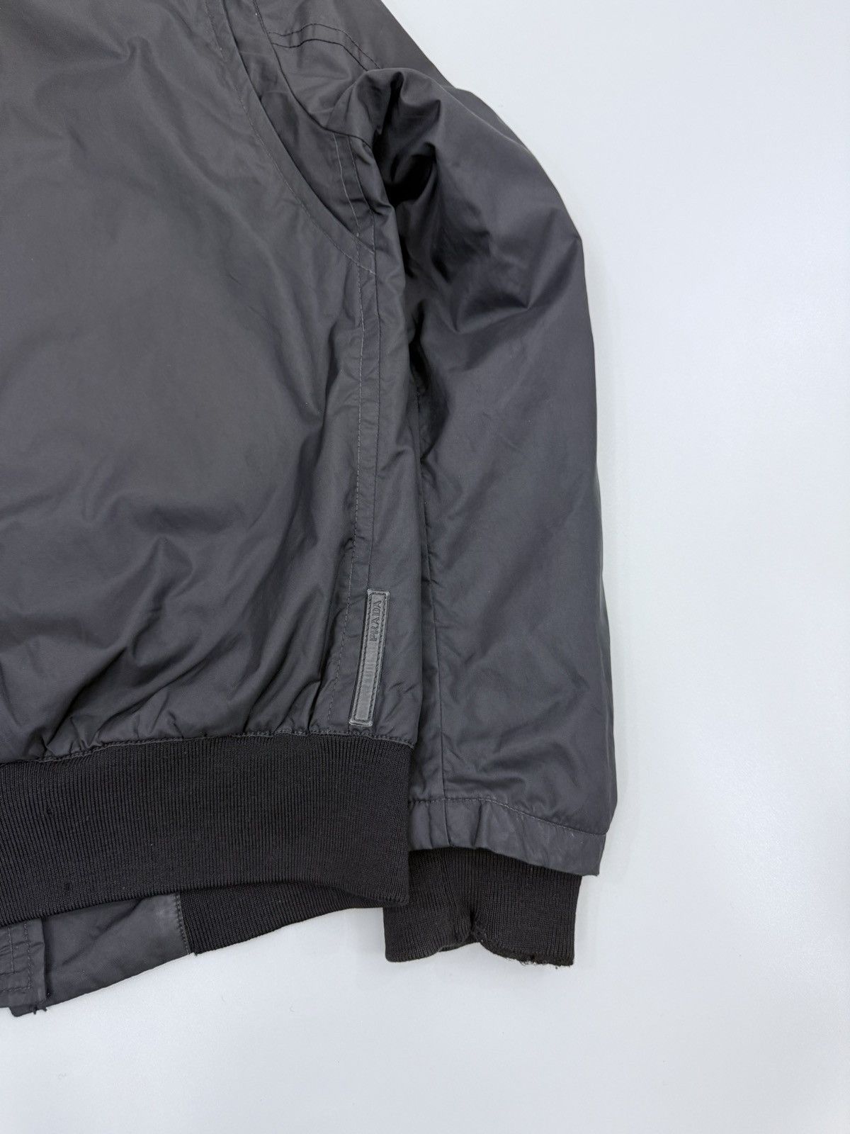 Prada 🔥Archived🔥90s PRADA Padded Dyed Sheep Fur Black Nylon Bomber Size US M / EU 48-50 / 2 - 20 Thumbnail