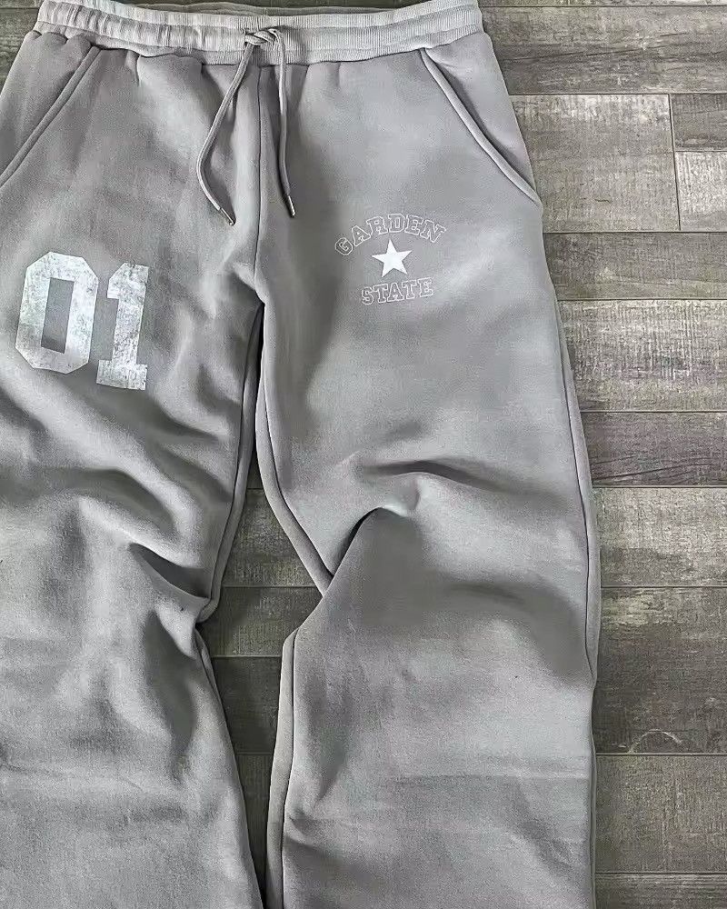Japanese Brand Street vintage print gray pants Size US 33 - 4 Thumbnail