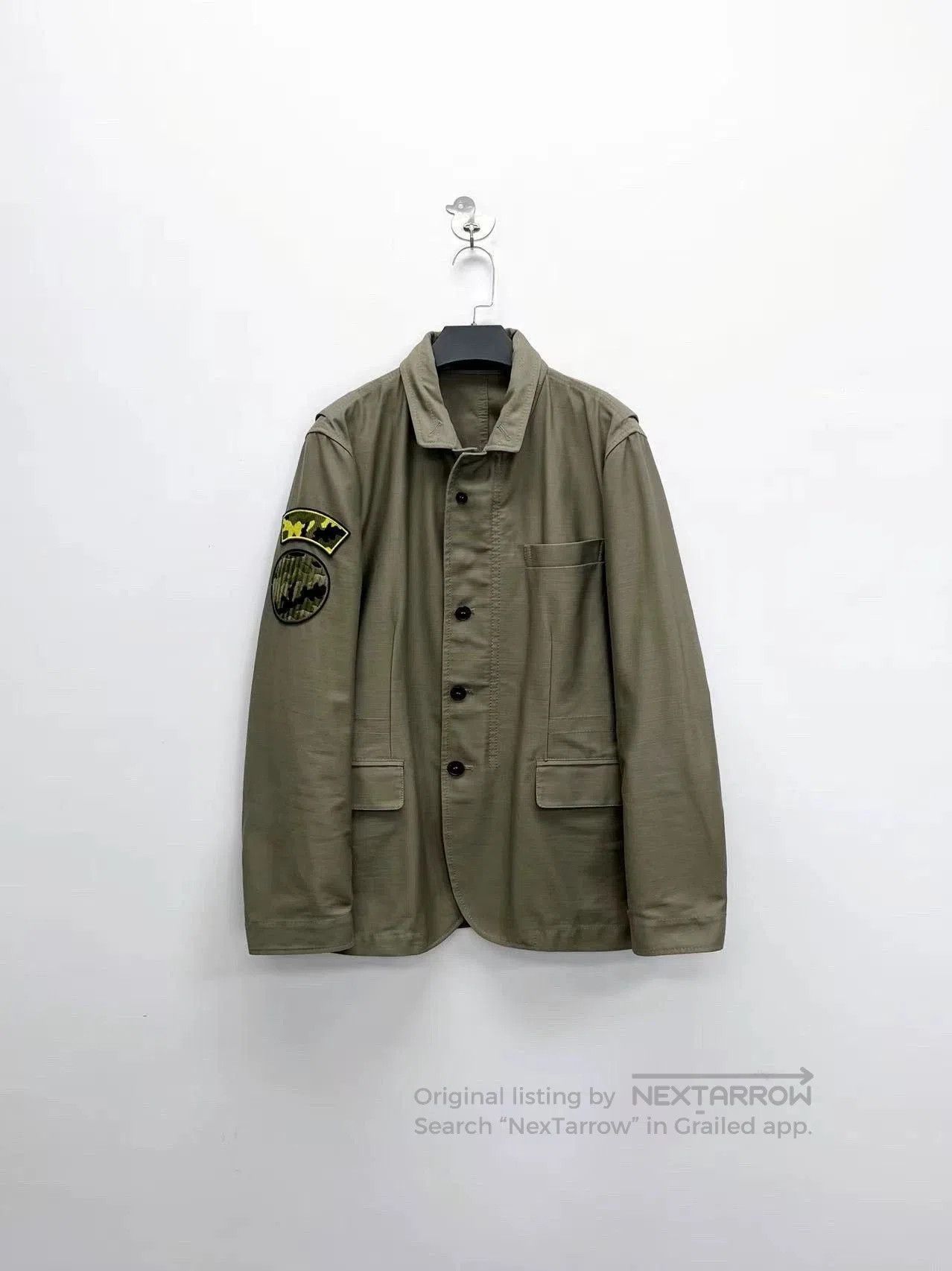 Valentino valentino embroidered logo camouflage work jacket. Size US L / EU 52-54 / 3 - 1 Thumbnail